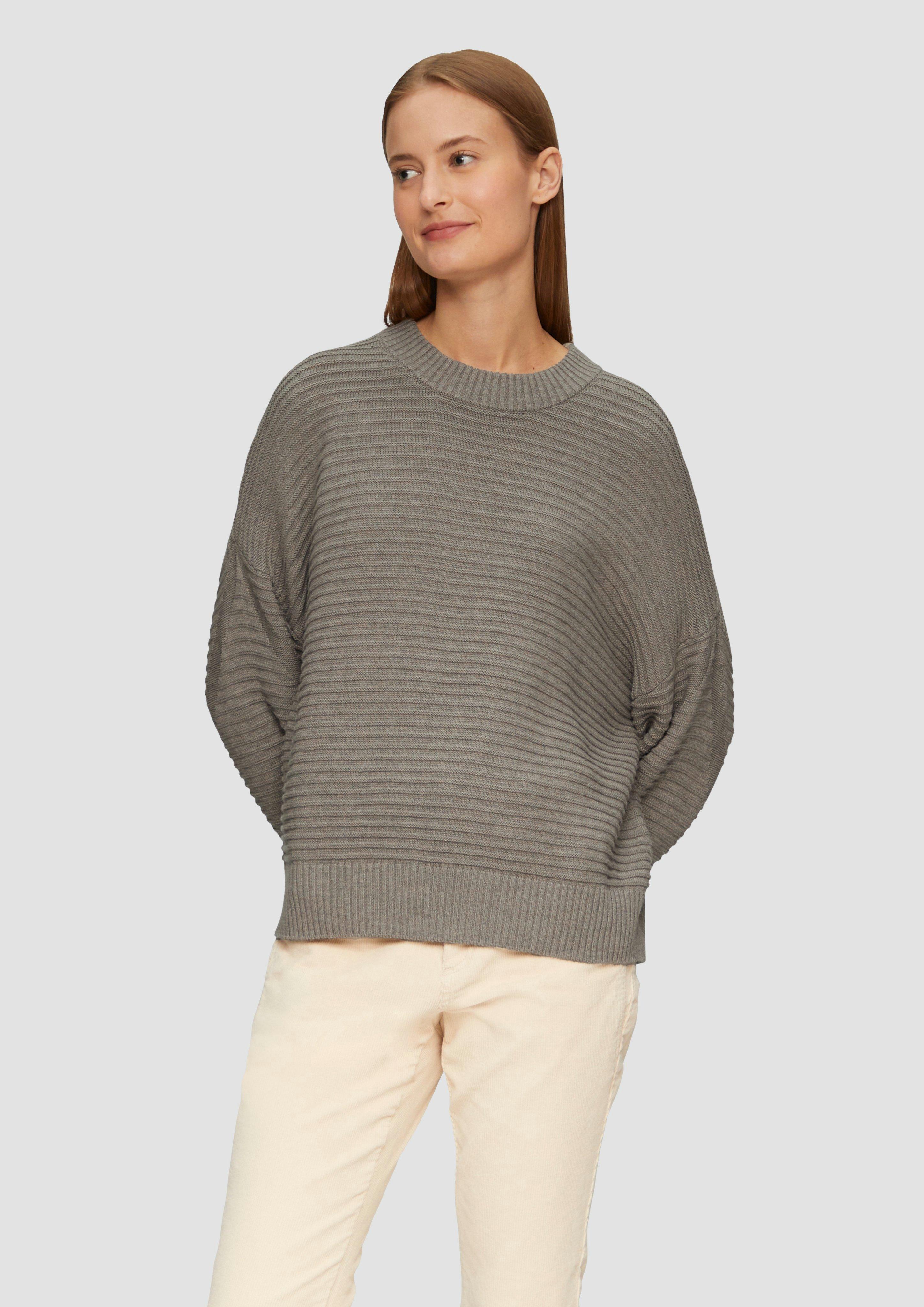 S.Oliver Oversized Strickpullover mit Strukturdetails