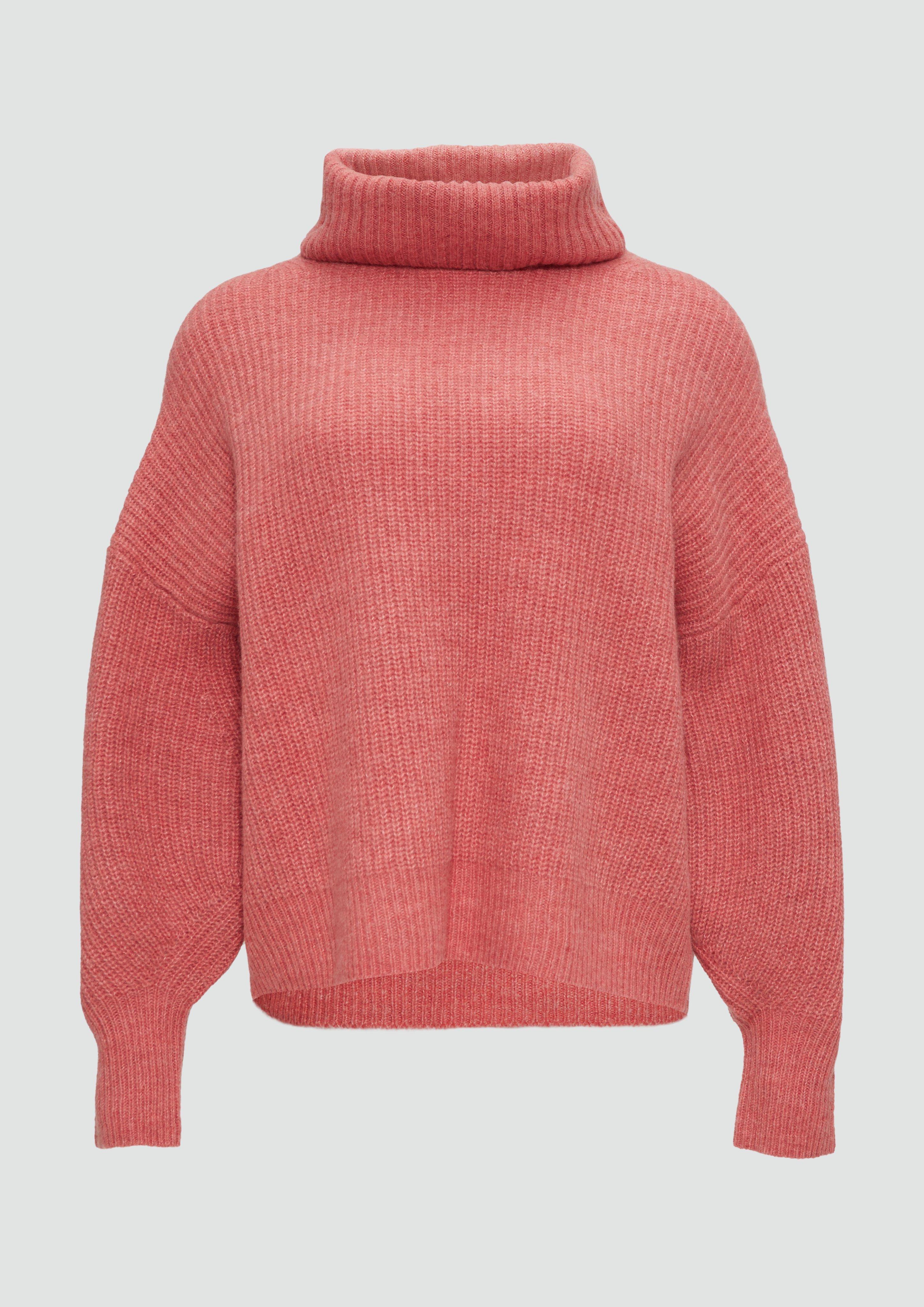 Thumbnail - s.Oliver - Oversized Pullover mit Rollkragen, Damen, Orange