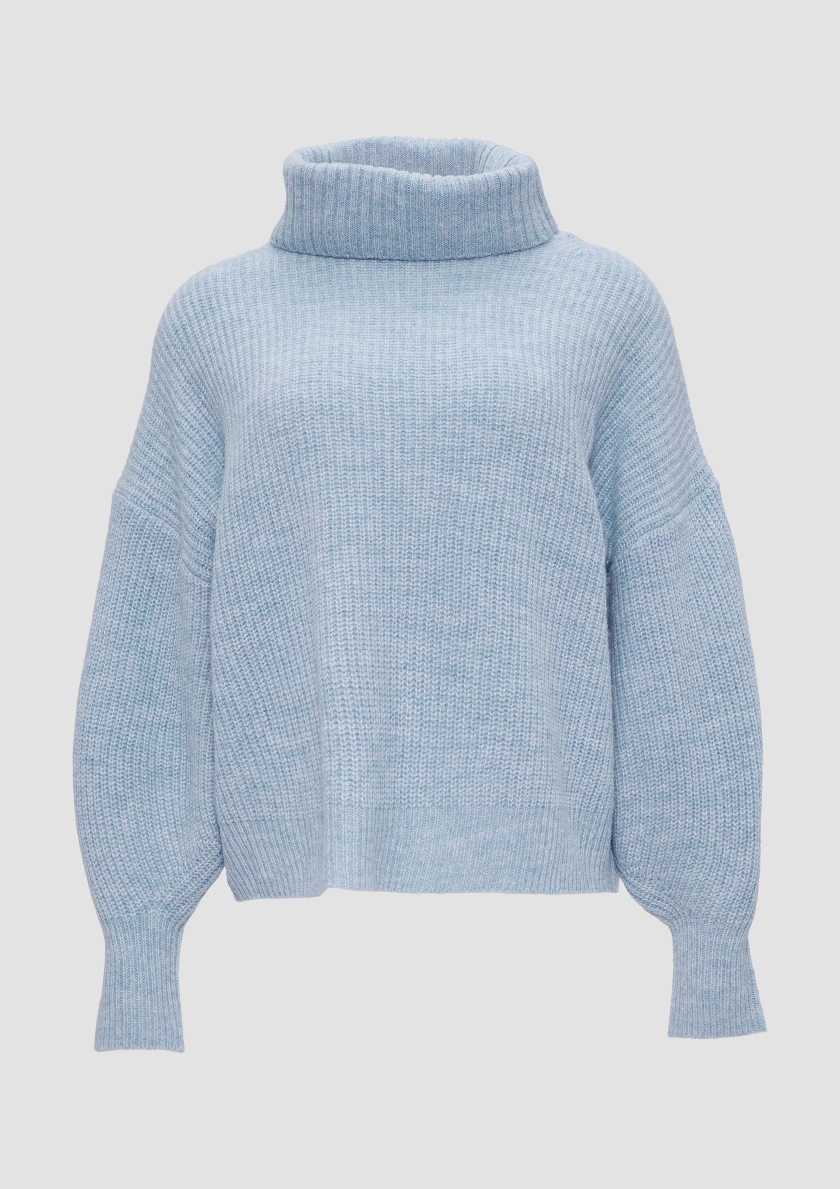 s.Oliver - Oversized Pullover mit Rollkragen, Damen, blau