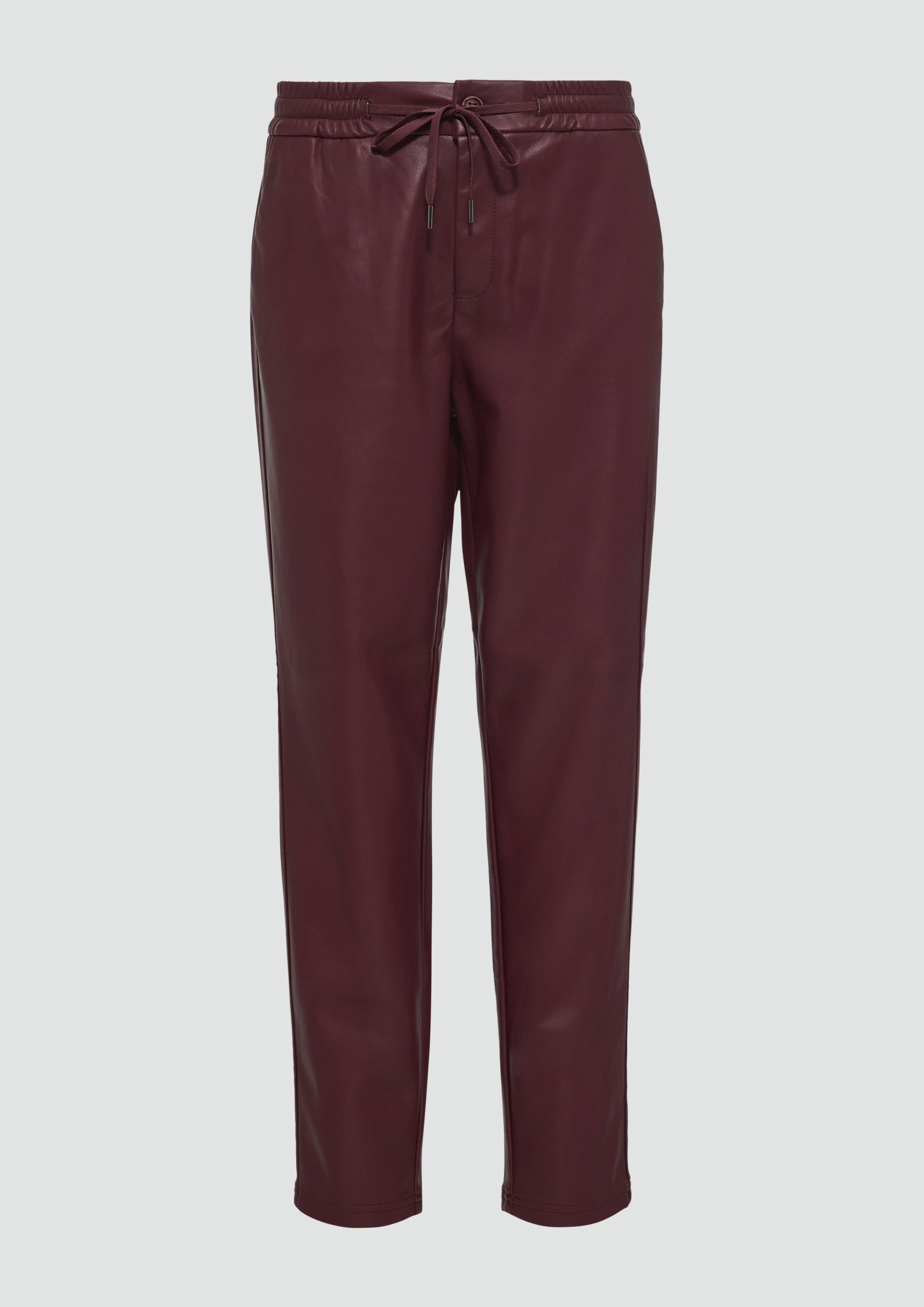 s.Oliver - Jogpants aus Lederimitat, Damen, rot