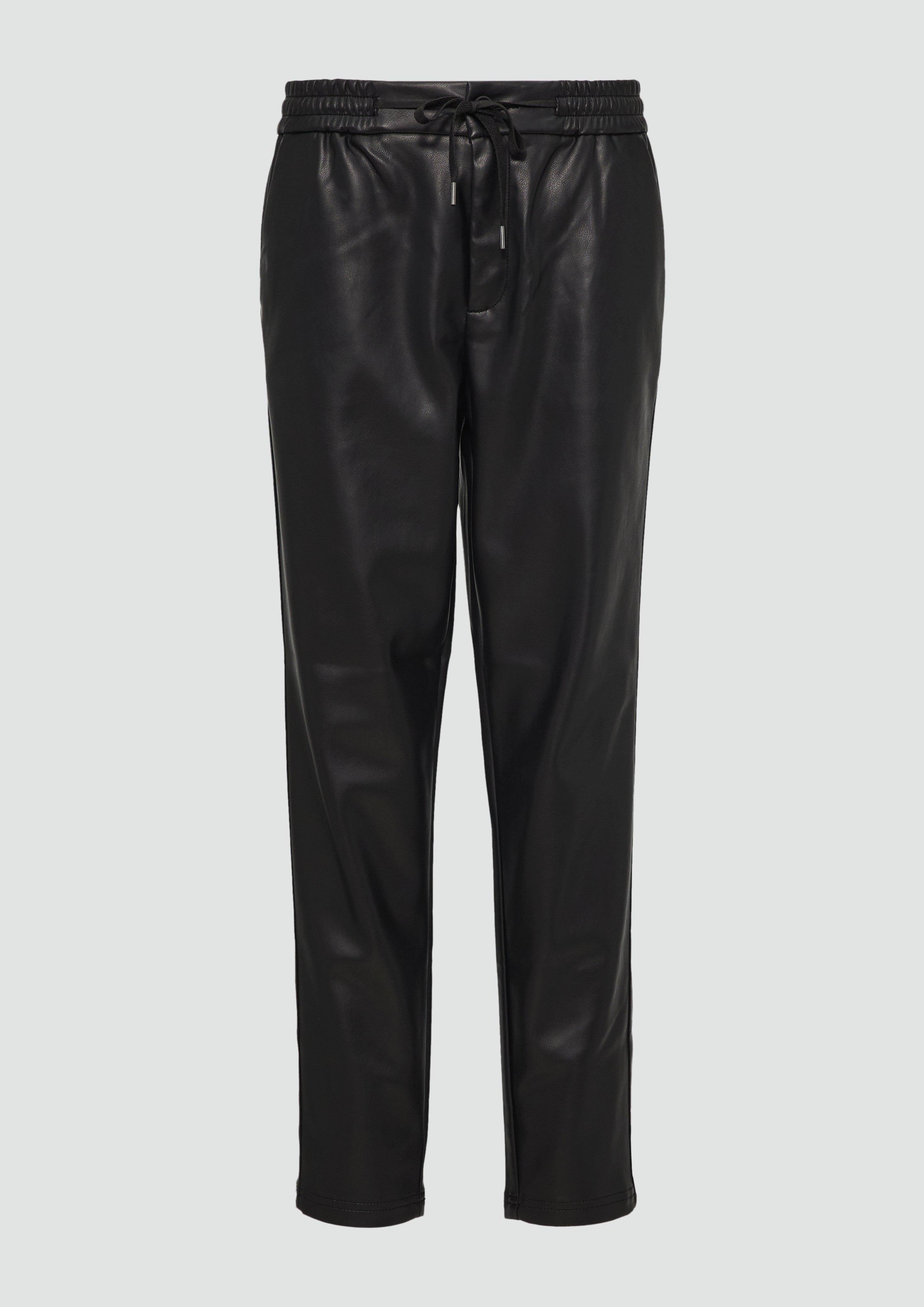 Thumbnail - s.Oliver - Jogpants aus Lederimitat, Damen, schwarz