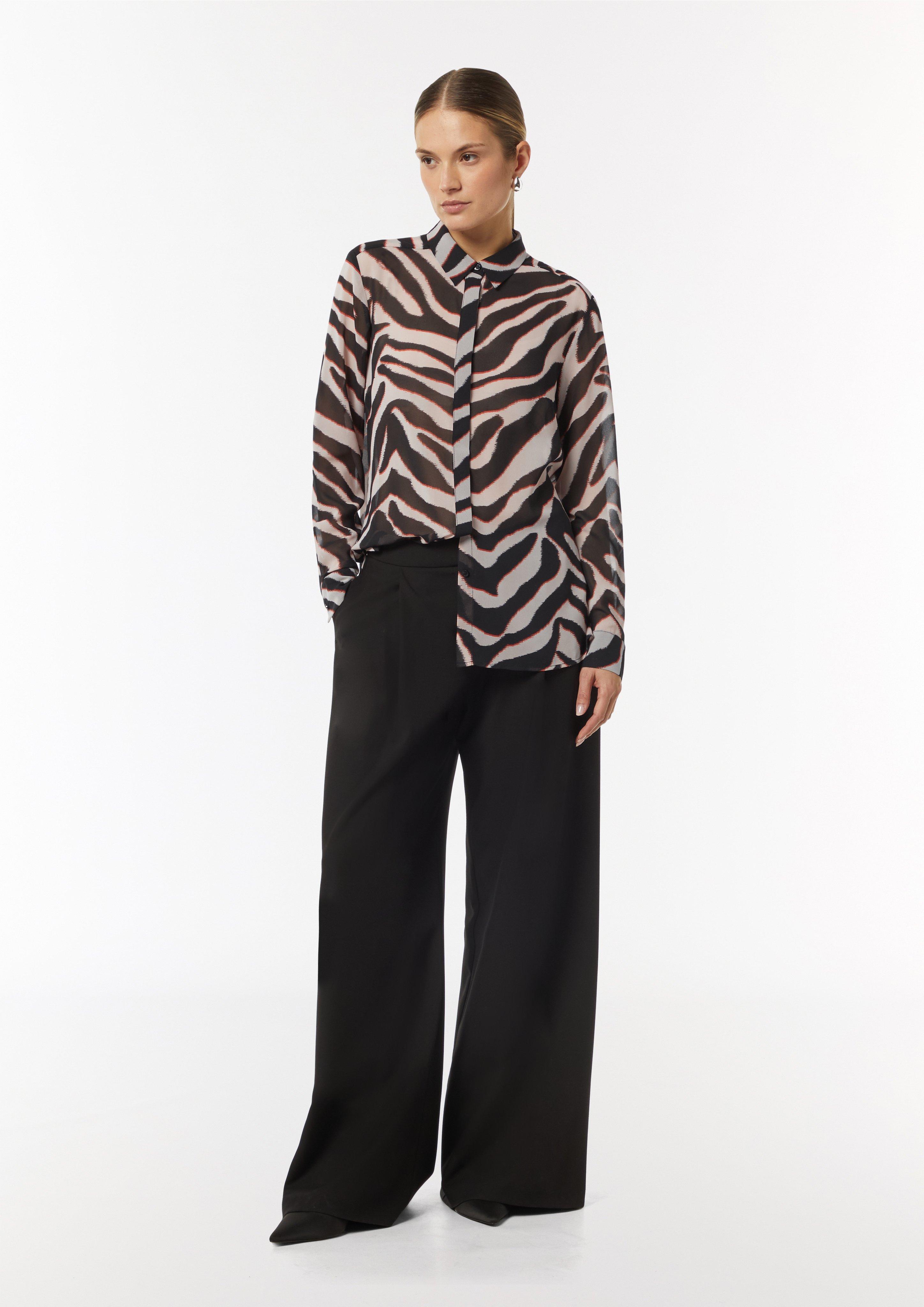 Chiffon blouse with a shirt collar - pearl pink | Comma Chiffon blouse with a shirt collar - pearl pink | Comma
