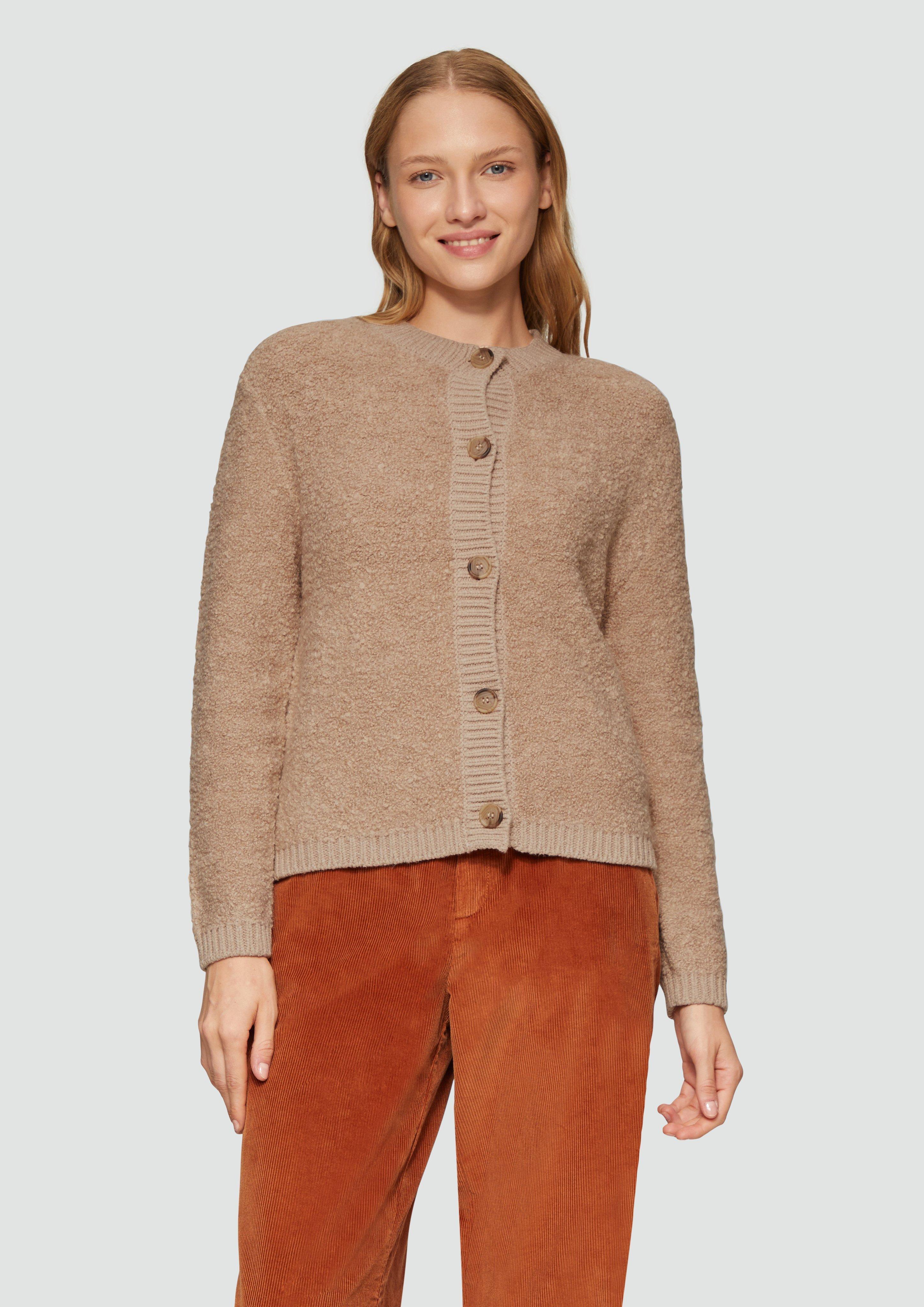 S.Oliver Strickjacke aus Teddy-Bouclé