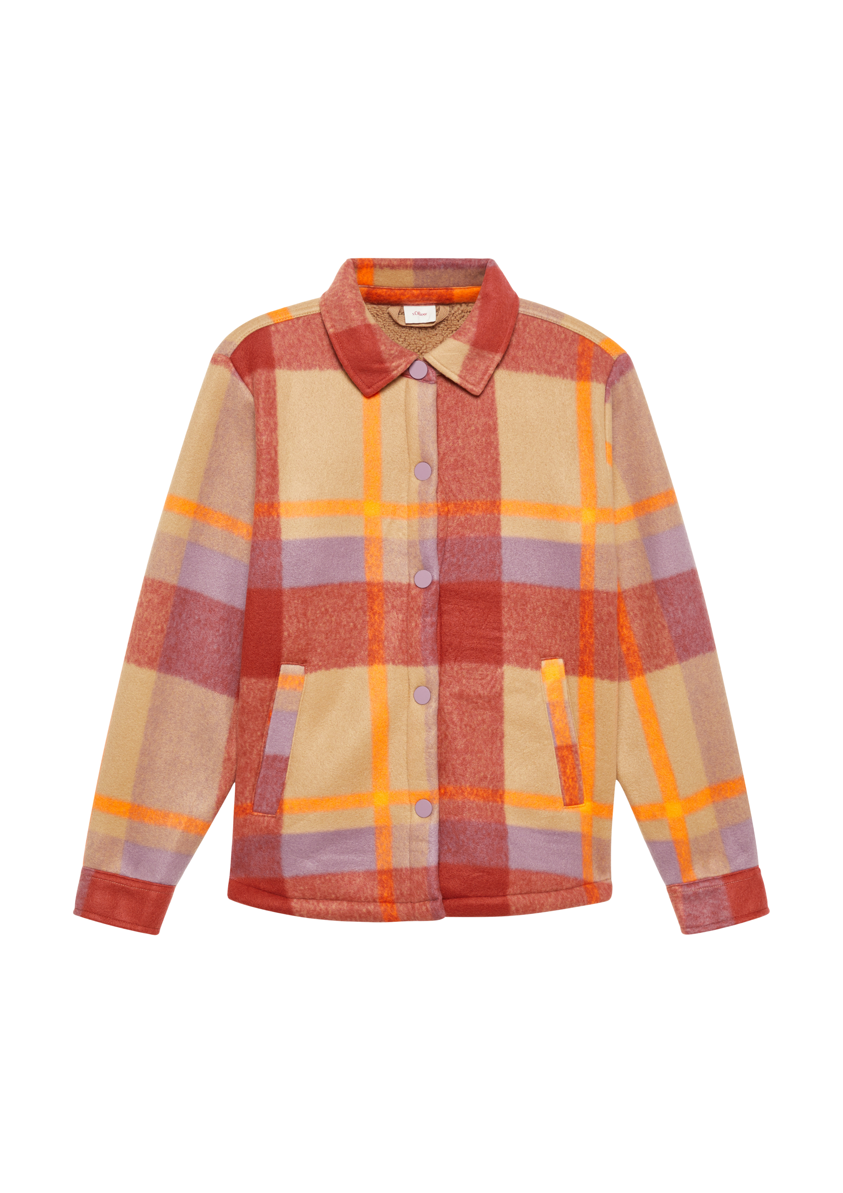 s.Oliver - Weiches Overshirt mit Teddyfutter, Mädchen, braun