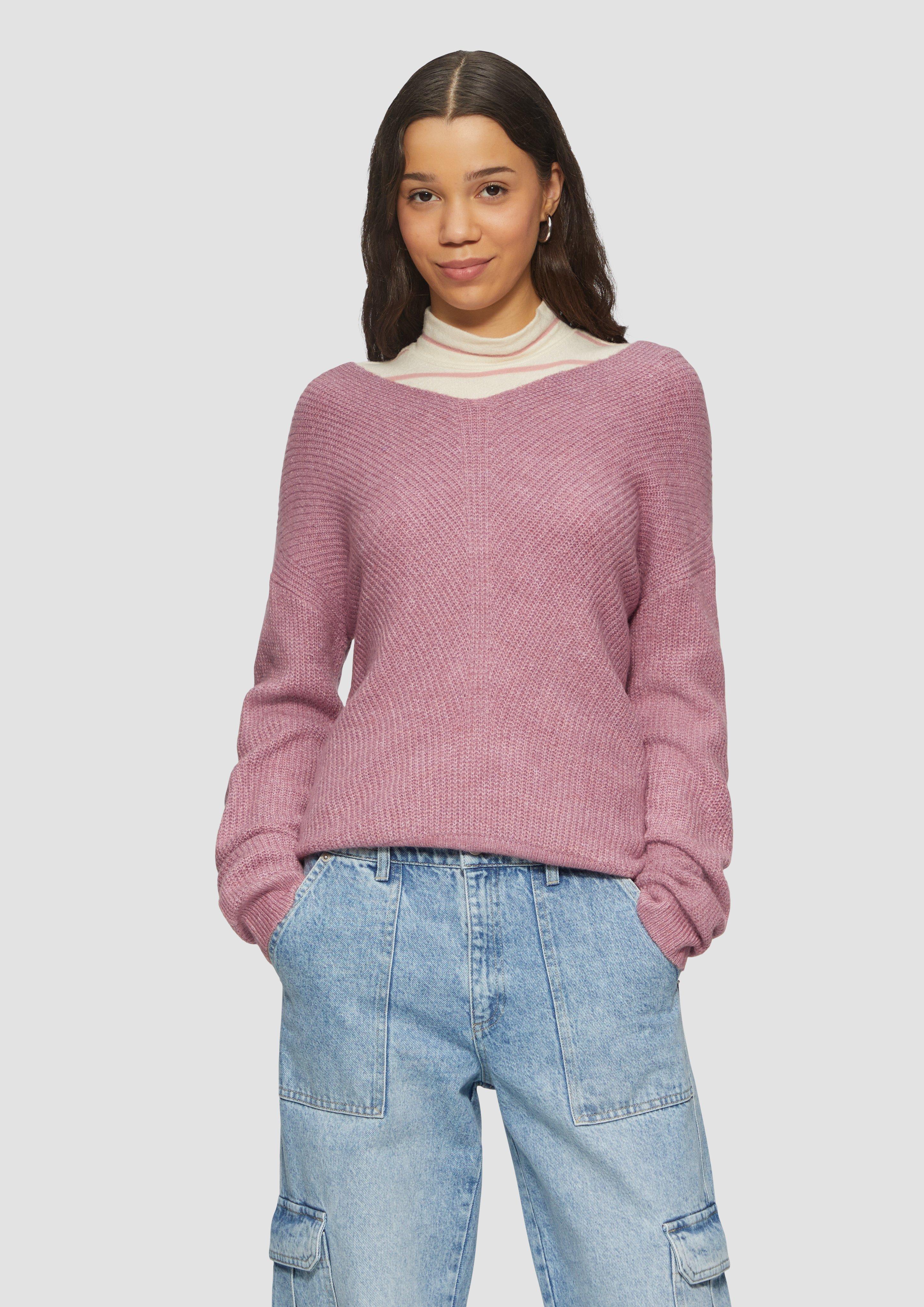 Weicher Pullover mit Rippstruktur - zartrosa | s.Oliver