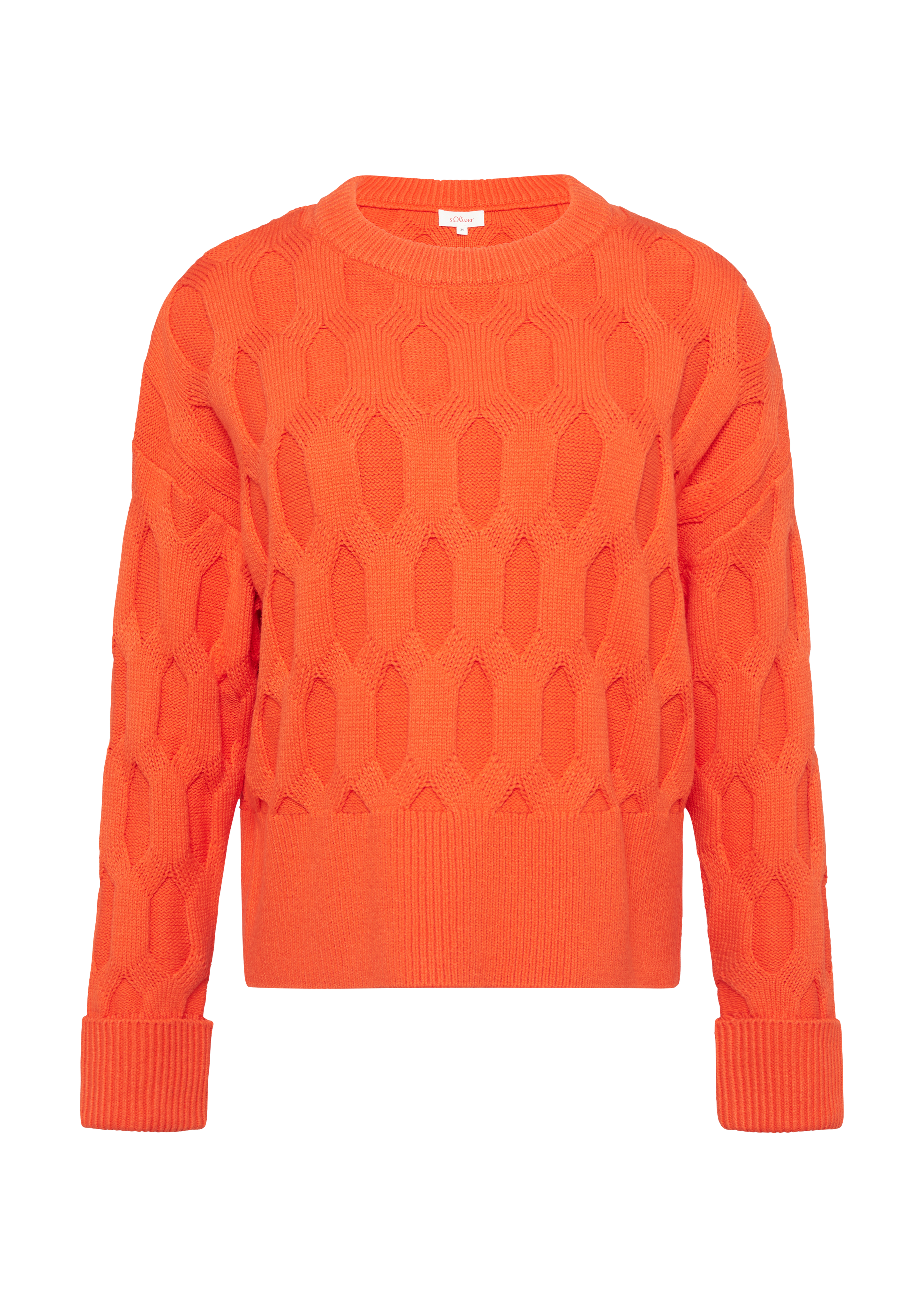 Oversized trui met gebreid patroon