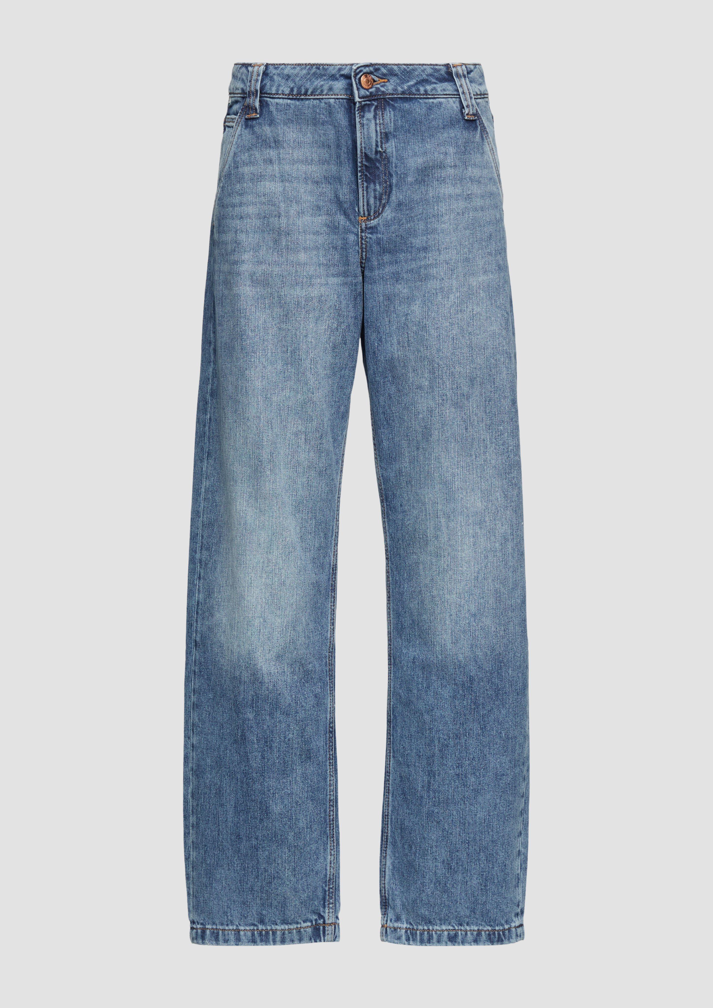 QS - Baggy Jeans / Relaxed Fit / Low Rise / Wide Leg, Damen, blau