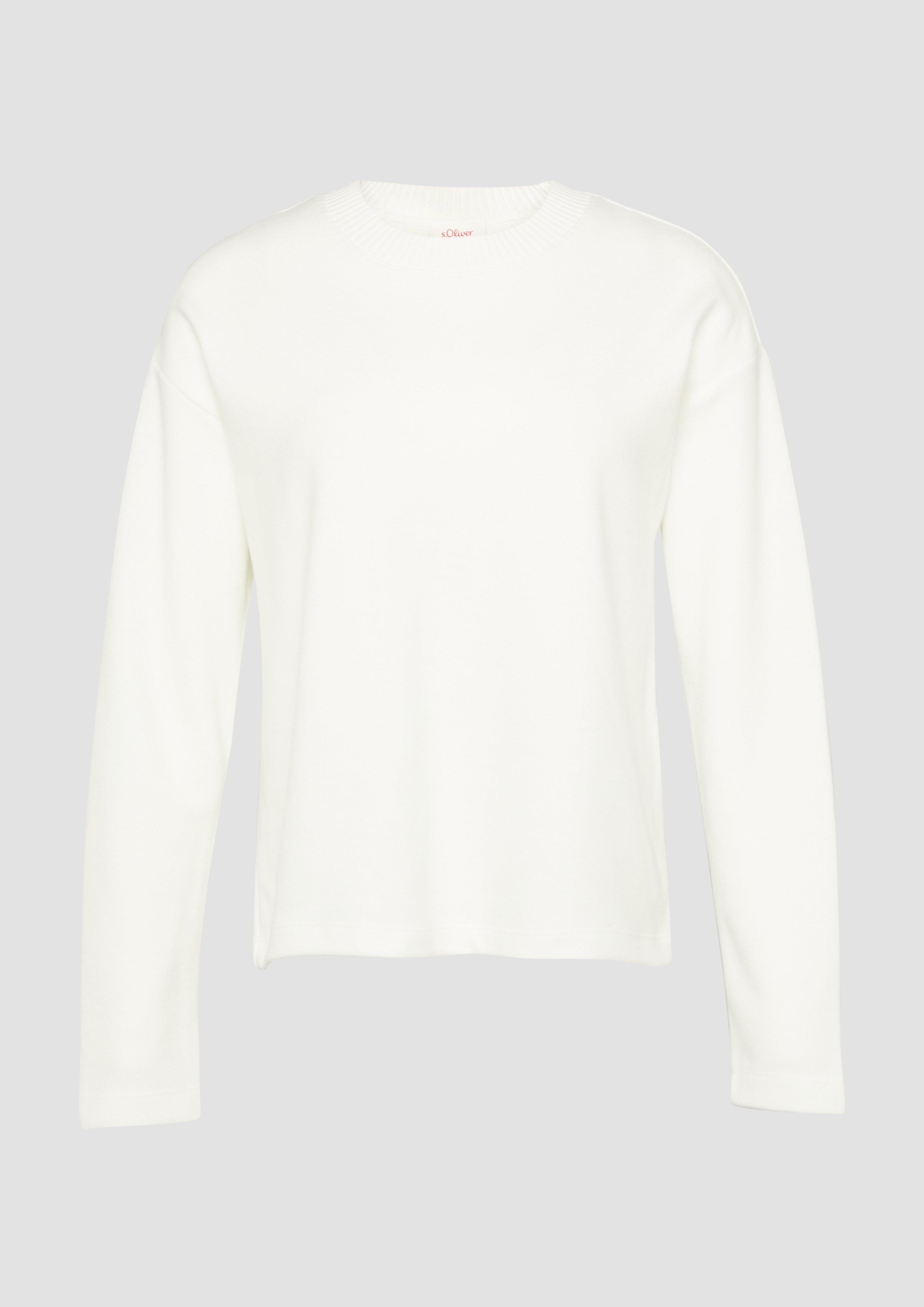 s.Oliver - Weiches Sweatshirt mit gebrushter Oberfläche, Damen, creme