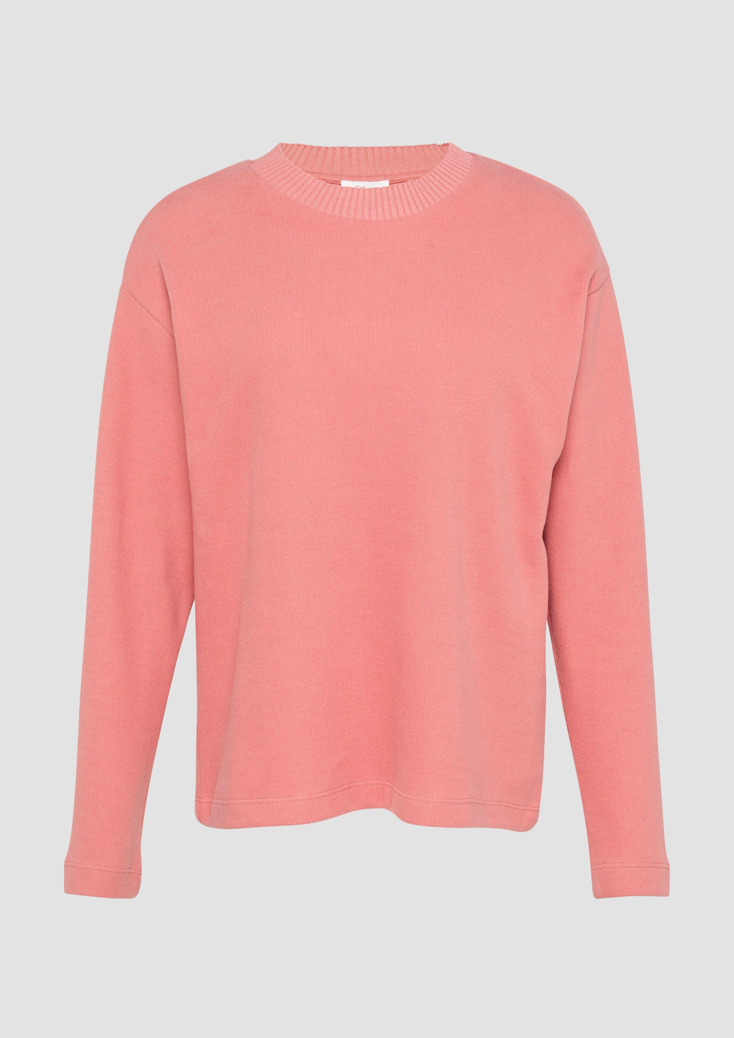 s.Oliver - Weiches Sweatshirt mit gebrushter Oberfläche, Damen, Orange