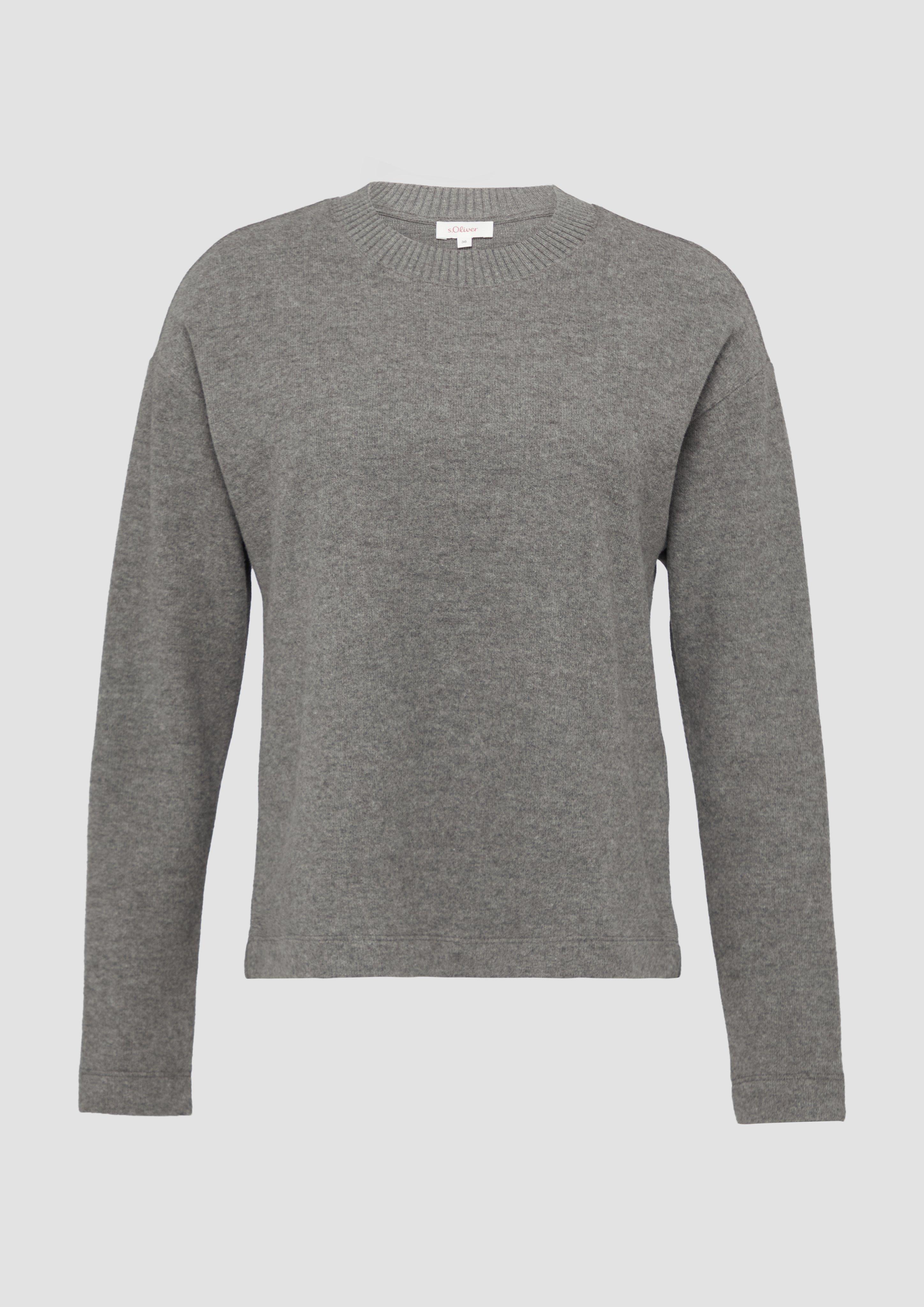 s.Oliver - Weiches Sweatshirt mit gebrushter Oberfläche, Damen, grau