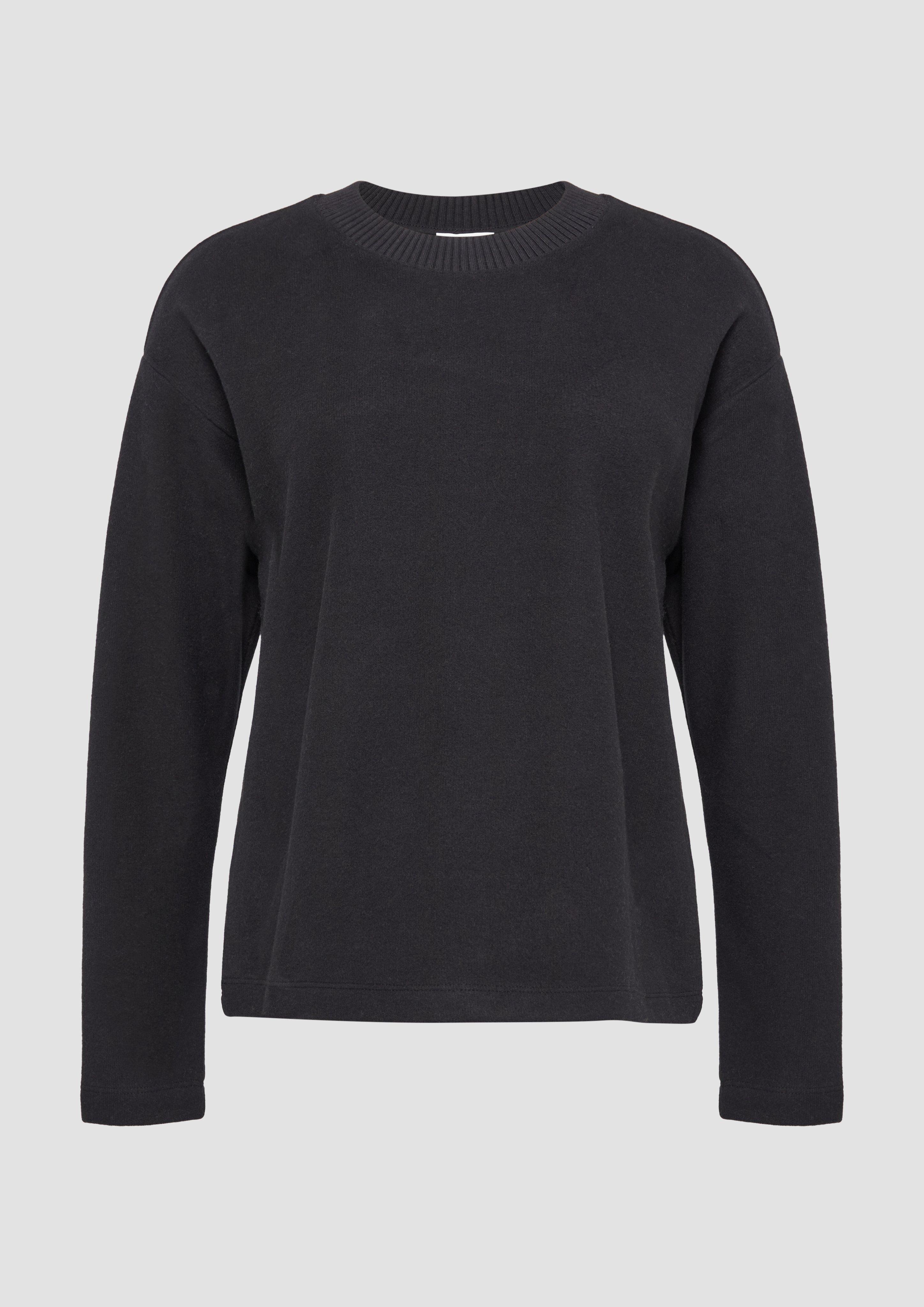 Thumbnail - s.Oliver - Weiches Sweatshirt mit gebrushter Oberfläche, Damen, schwarz