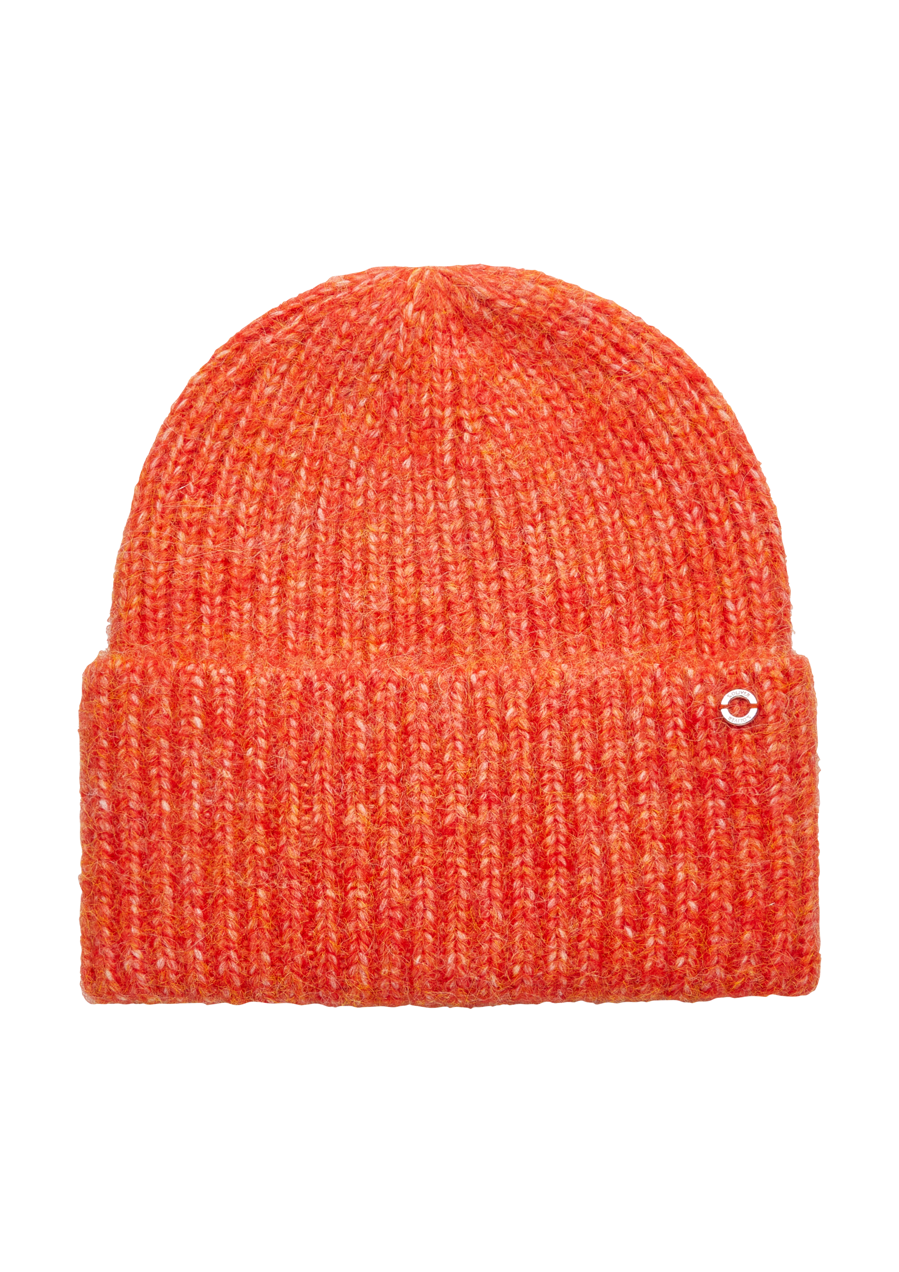 s.Oliver - Strickmütze aus Wollmix, Damen, Orange