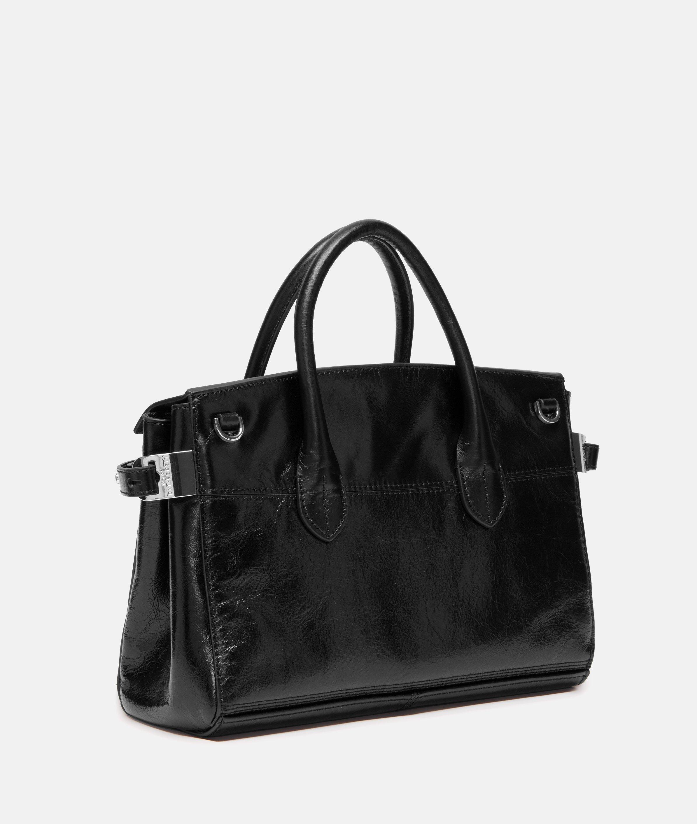 Thumbnail - Liebeskind Berlin - Geräumige Handtasche aus glänzendem Leder -  schwarz