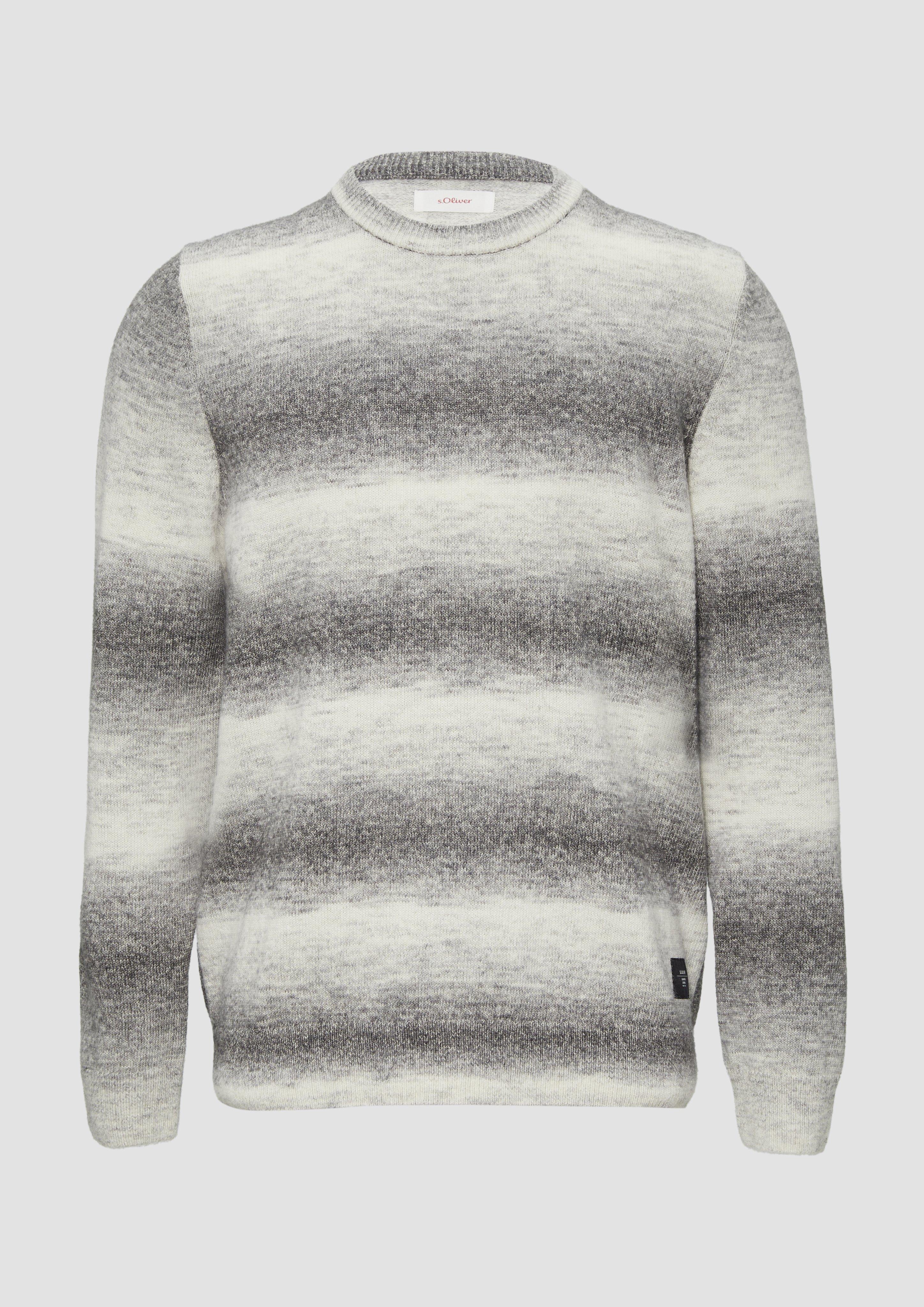 s.Oliver - Strickpullover mit Colour-Blocking, Herren, grau