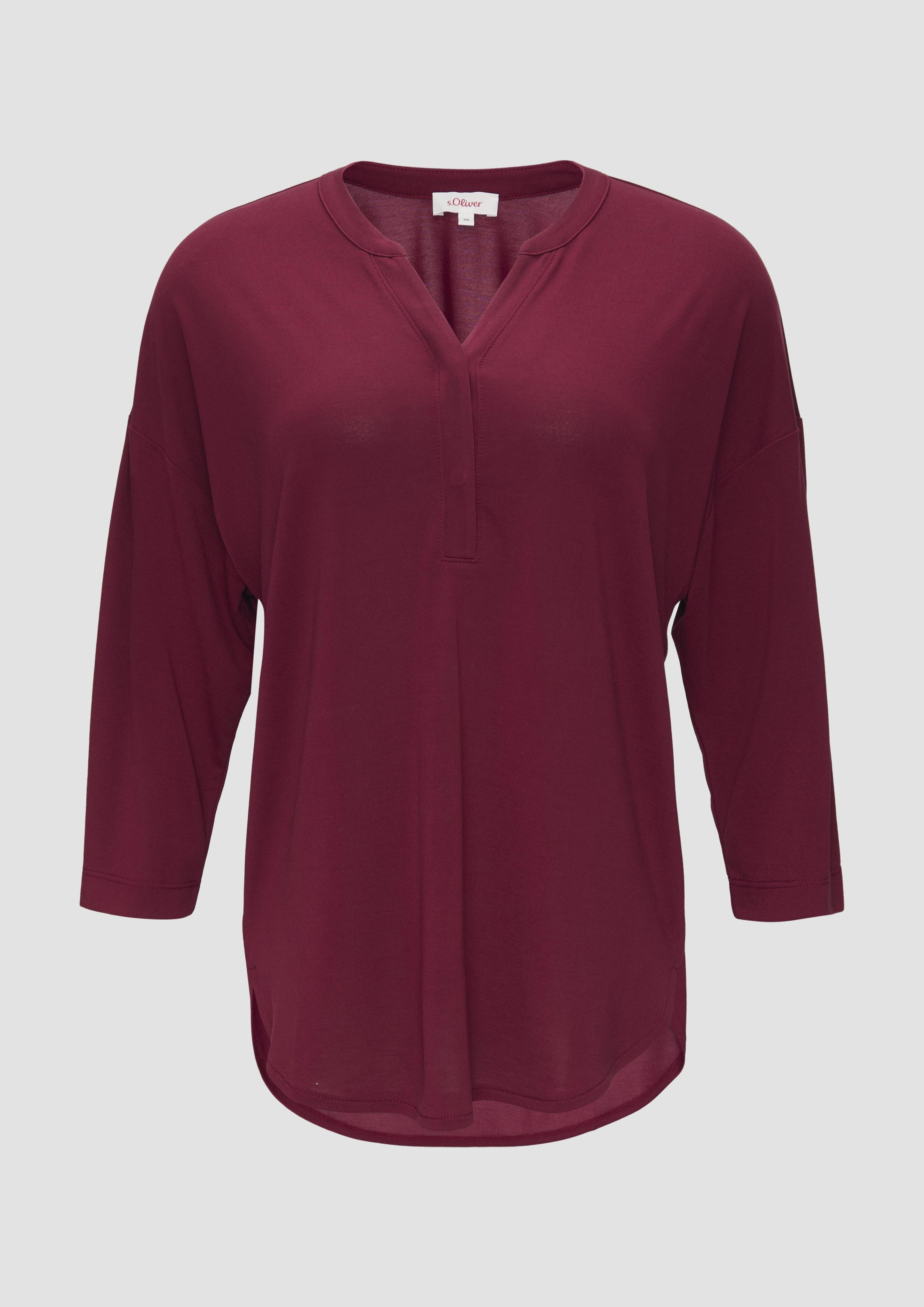 s.Oliver - Blusenshirt aus fließendem Modalmix, Damen, rot