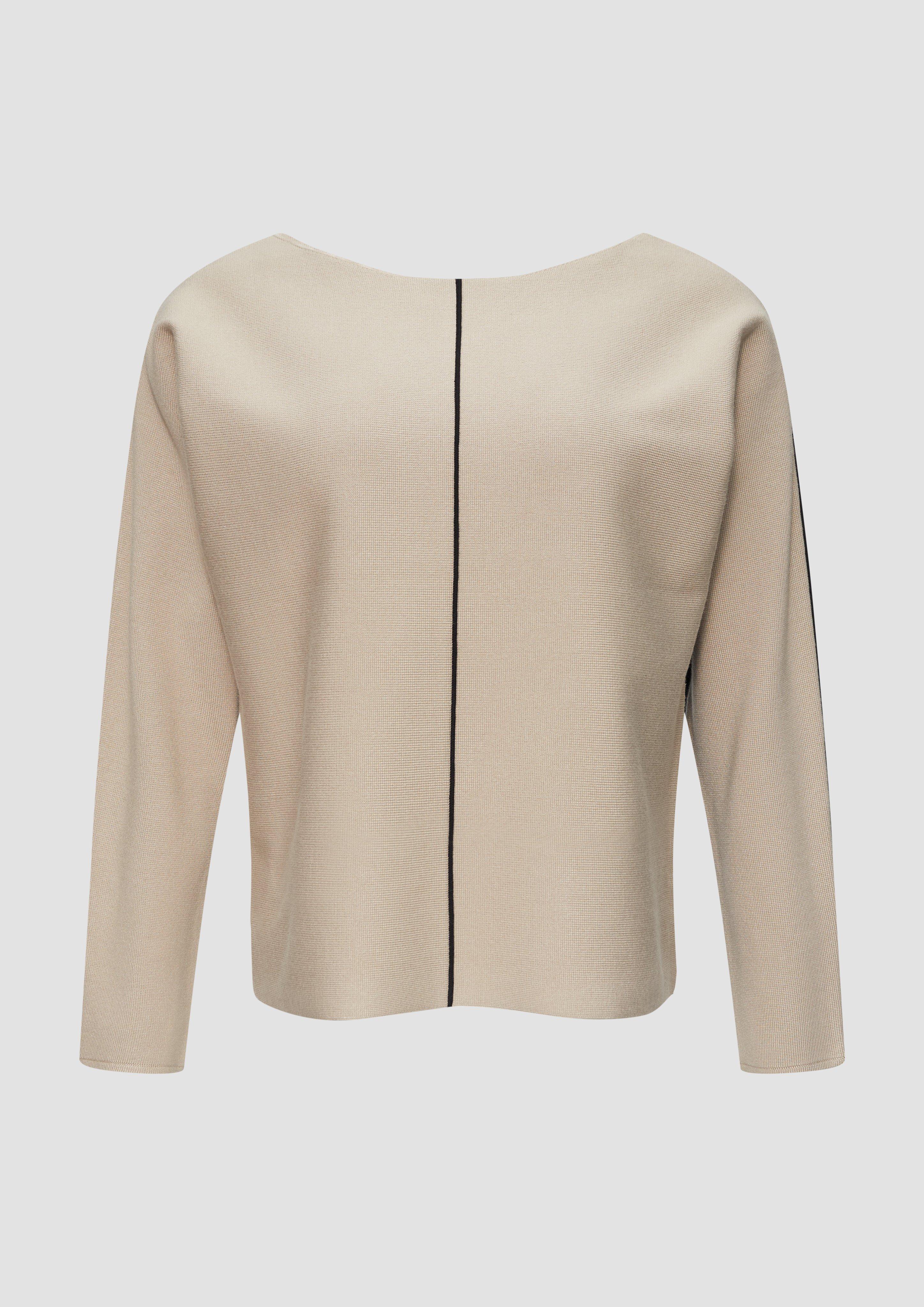 s.Oliver - Modischer Strickpullover mit Fledermausärmel, Damen, beige|braun