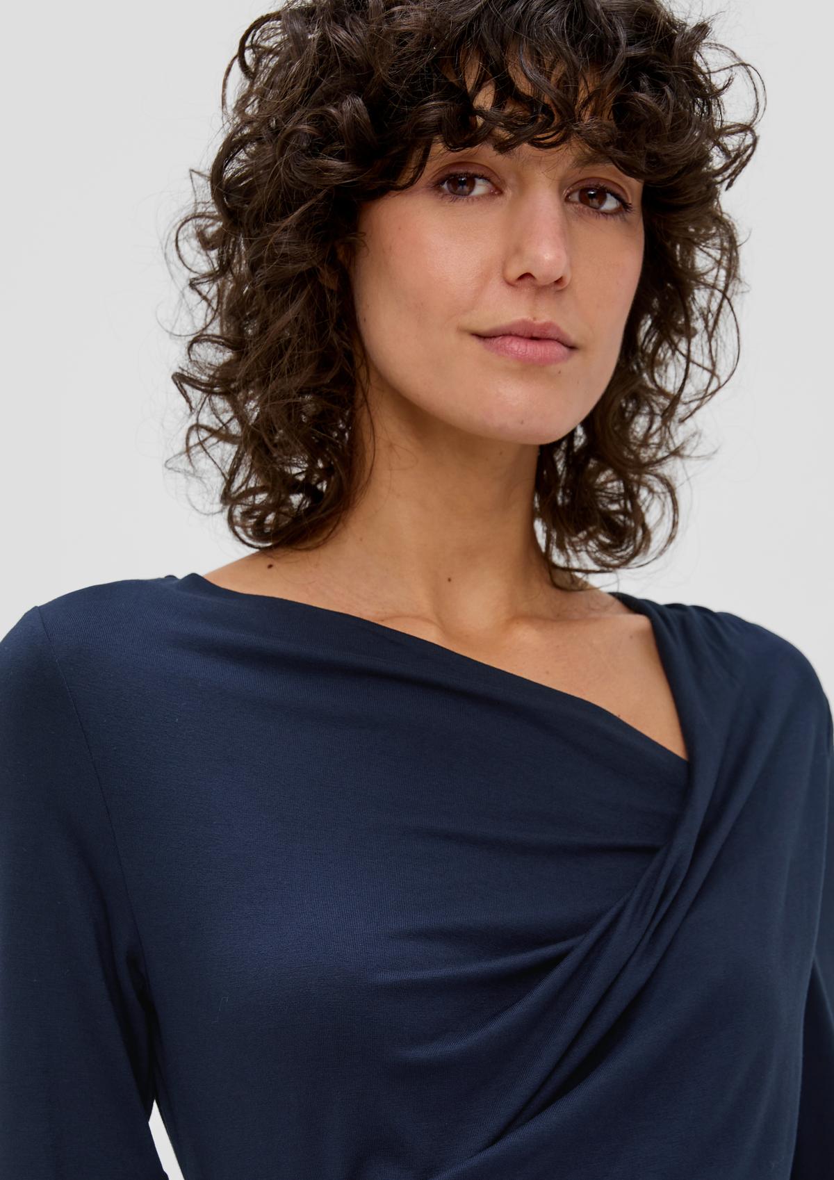 s.Oliver Stretch viscose top with draping