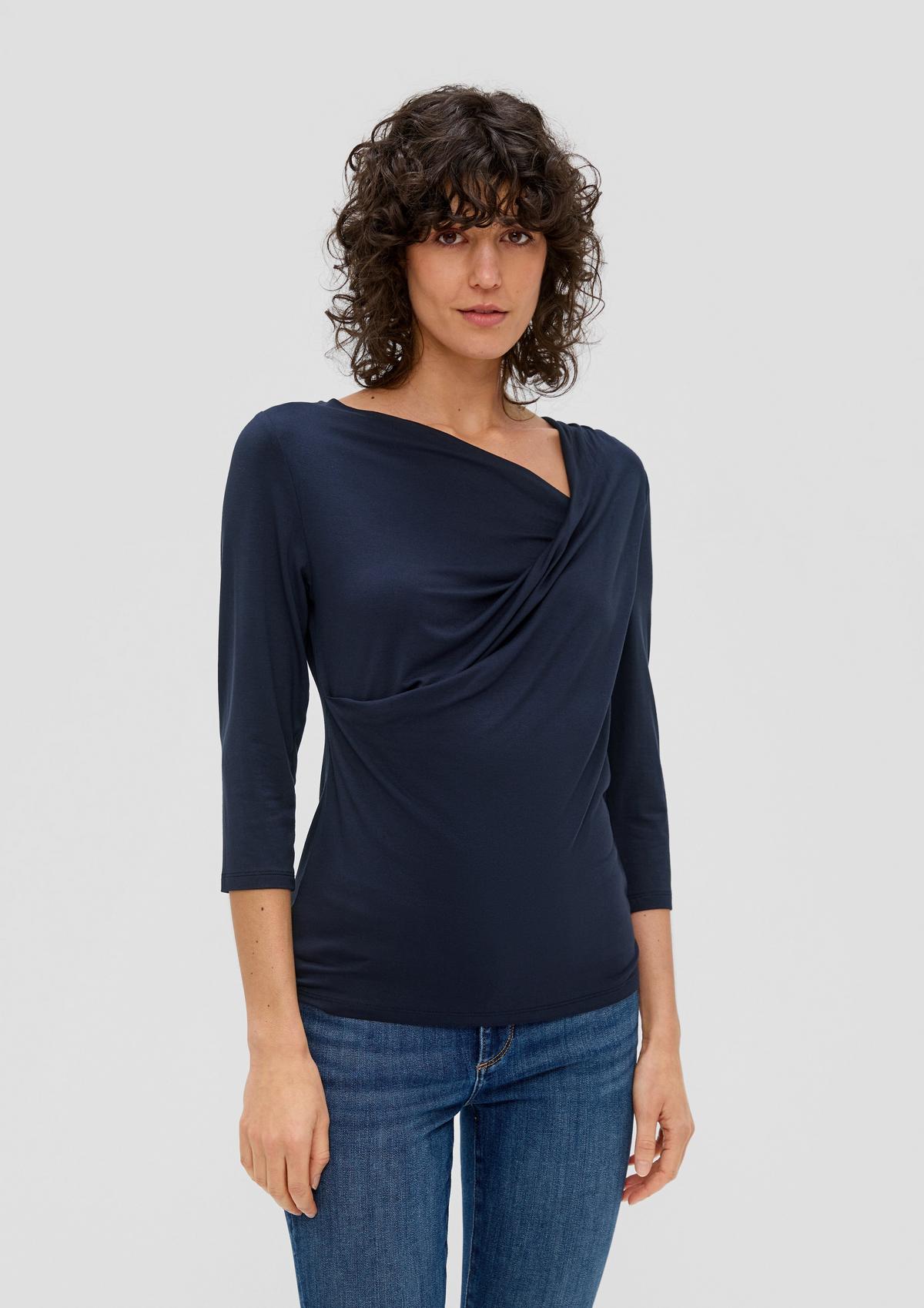 s.Oliver Stretch viscose top with draping