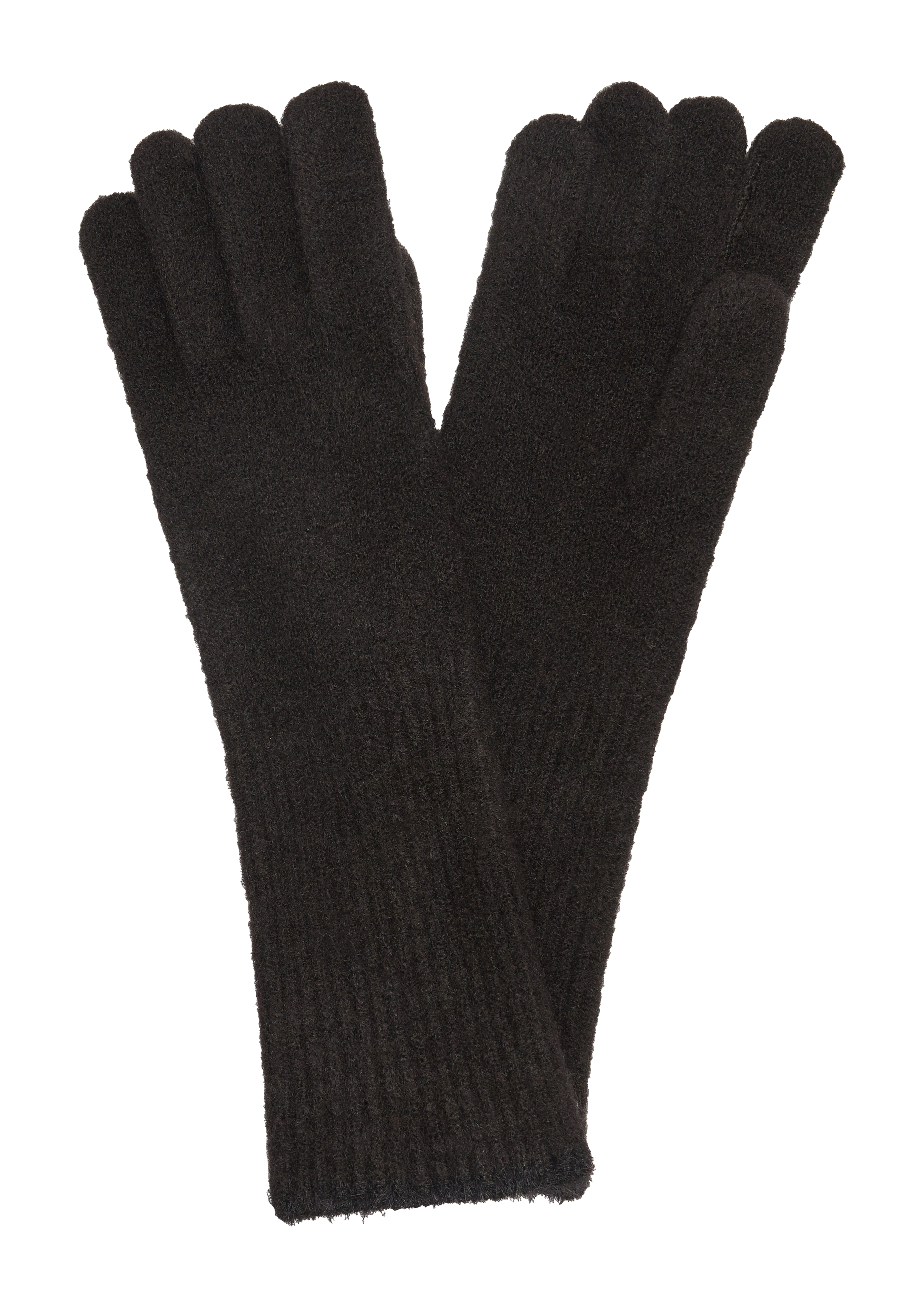 s.Oliver - Strickhandschuhe aus Wollmix, Damen, schwarz