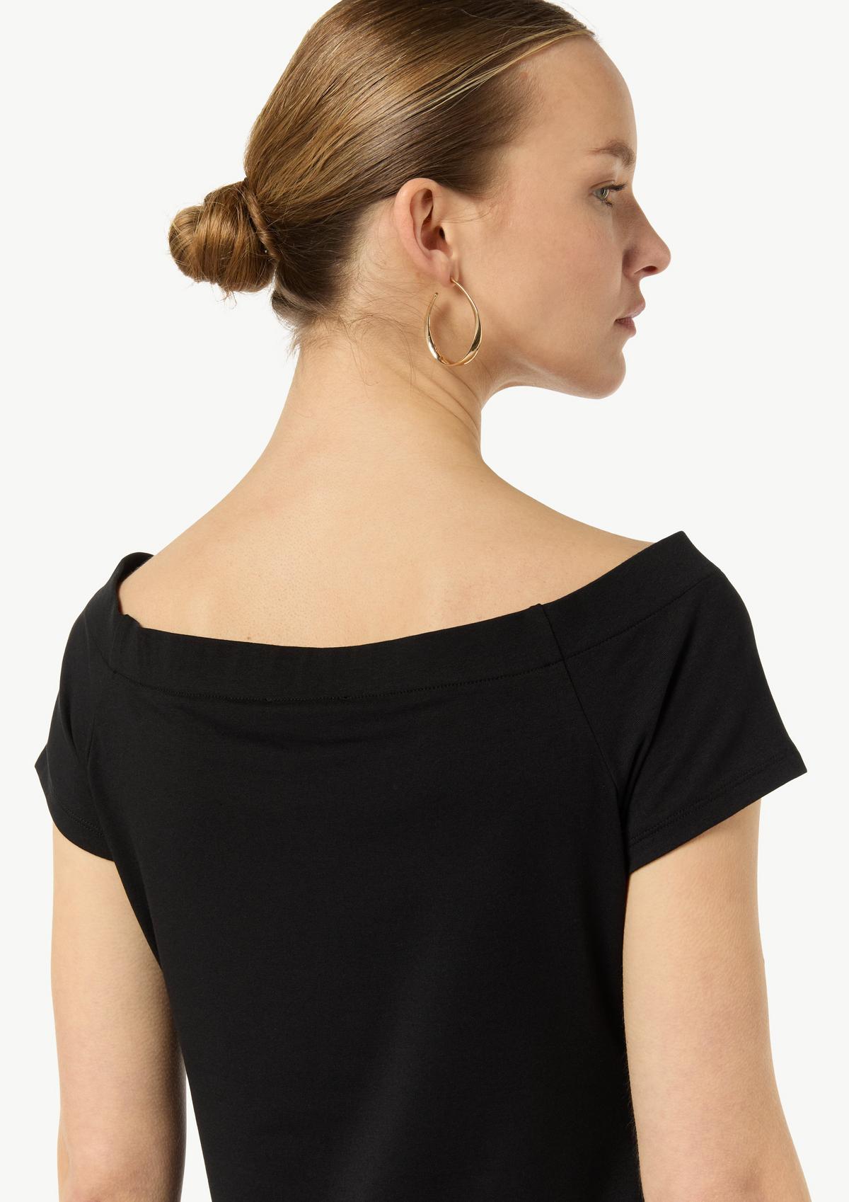 comma Off-the-shoulder top in blended cotton