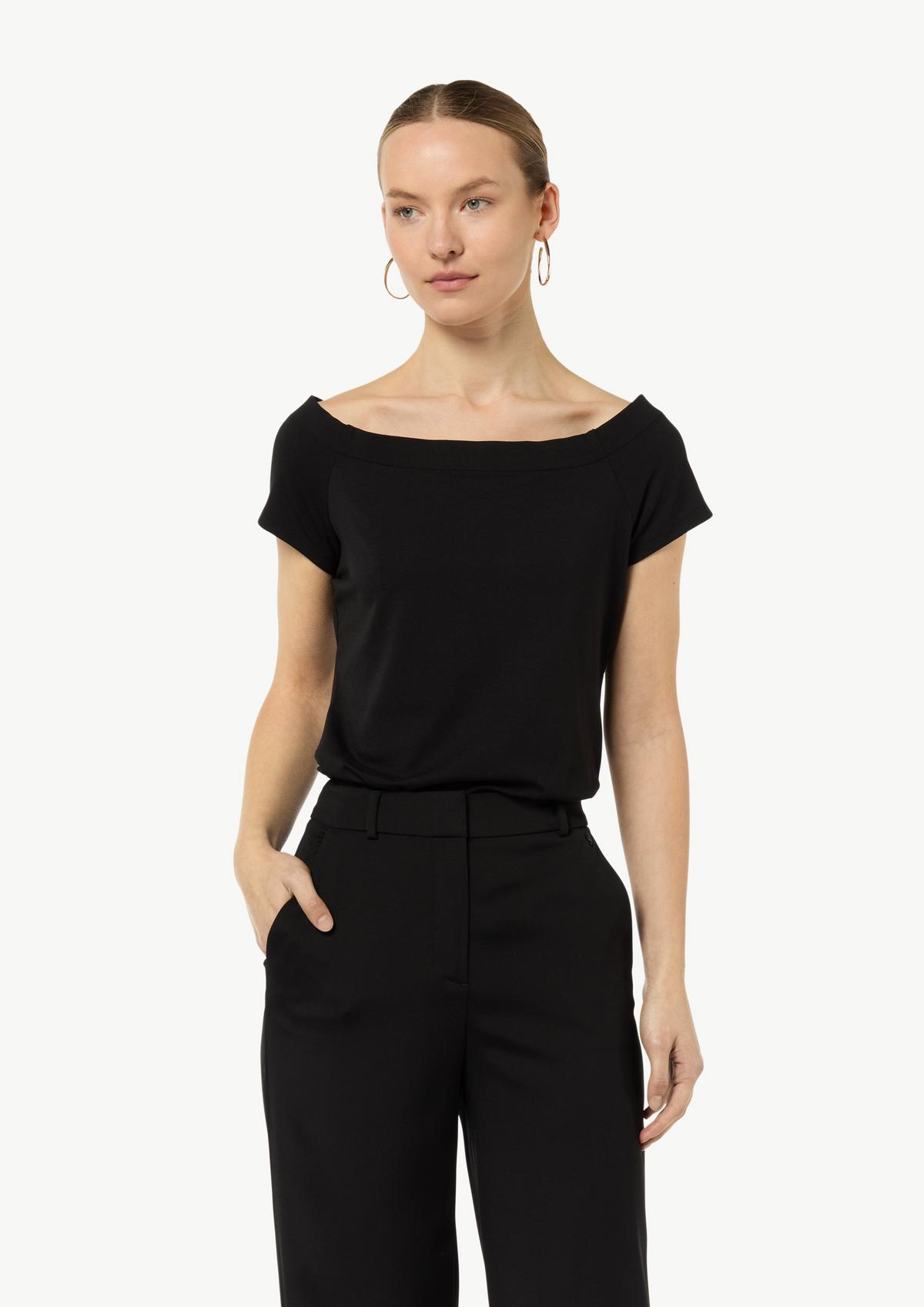 comma Off-the-shoulder top in blended cotton