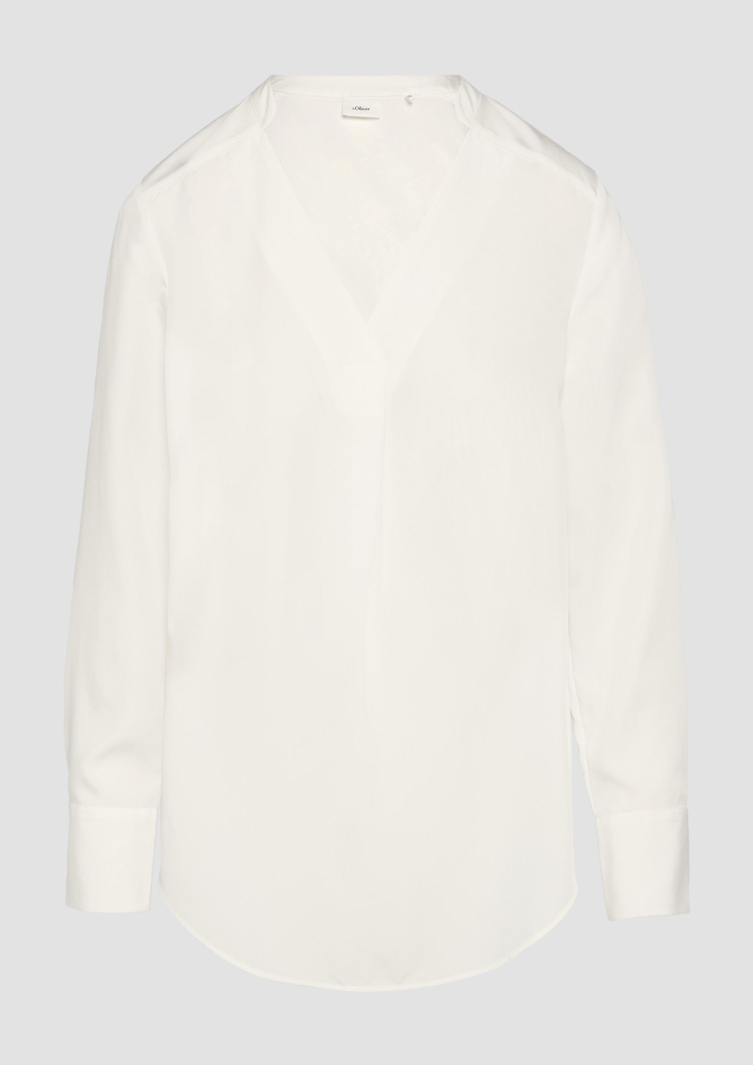 s.Oliver - Longbluse aus Modalmix mit Tunika-Ausschnitt, Damen, creme
