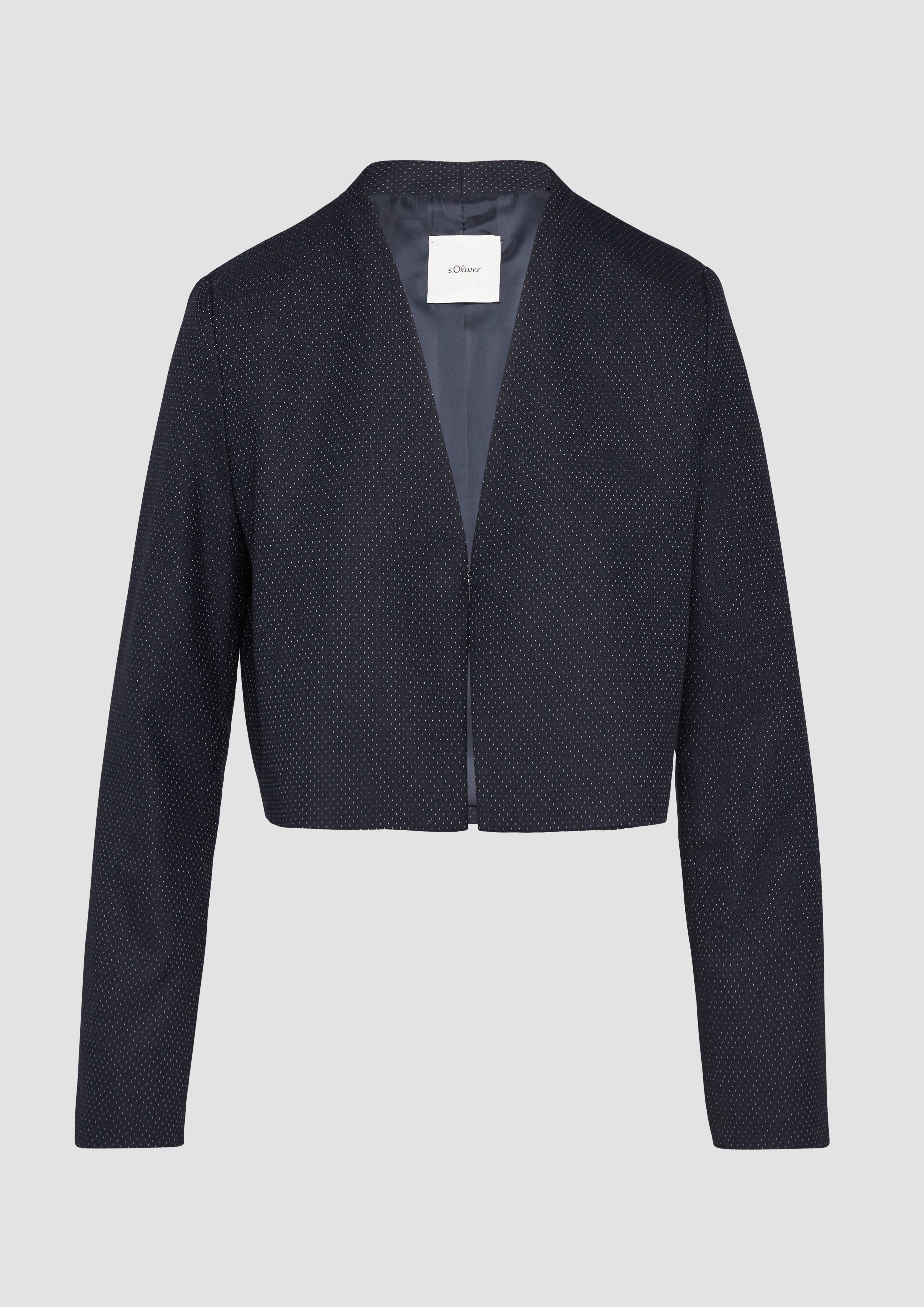 s.Oliver - Fein gepunkteter Kurzblazer, Damen, blau