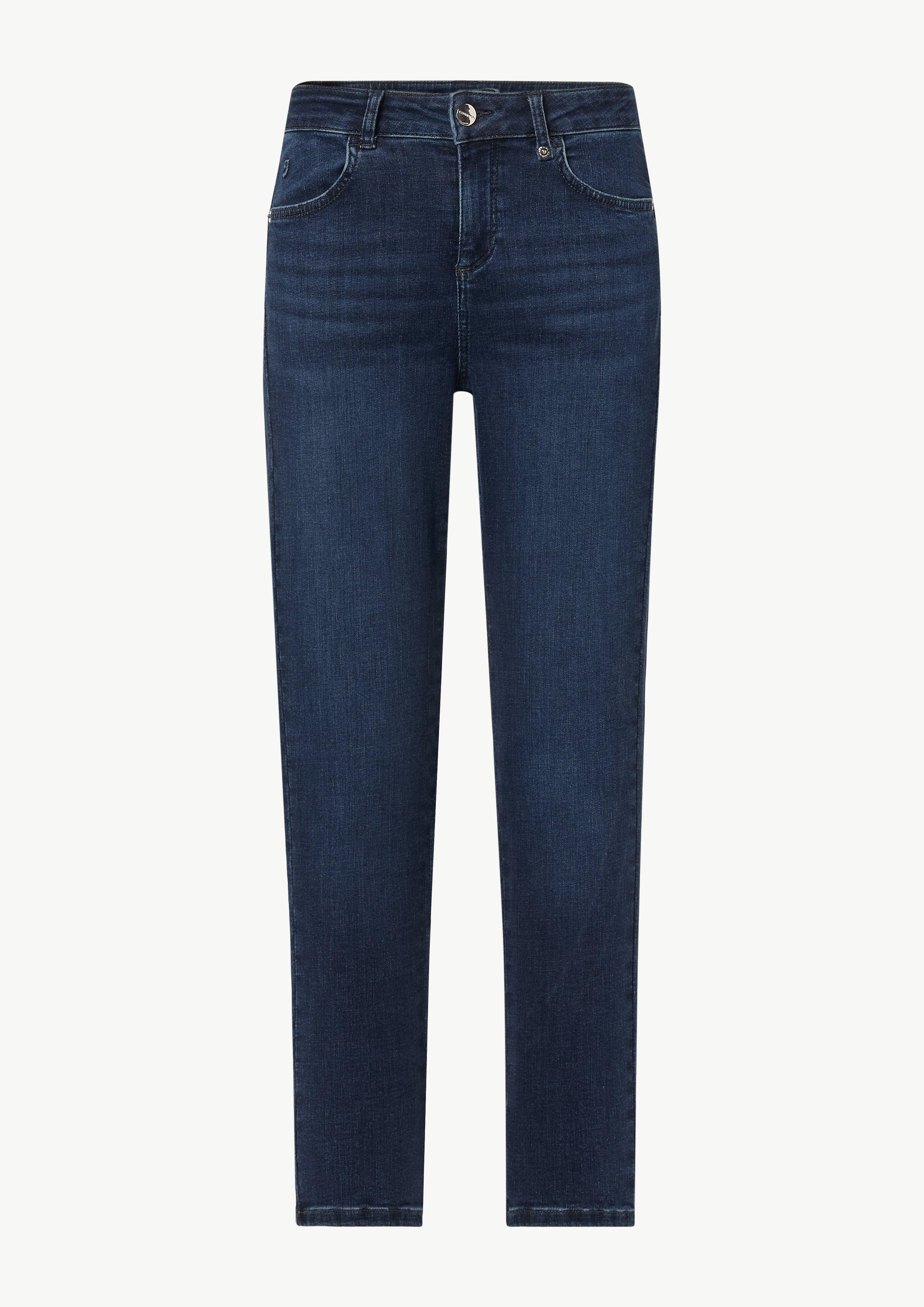 Ankle-length jeans with a slim leg - dark blue | Comma Ankle-length jeans with a slim leg - dark blue | Comma