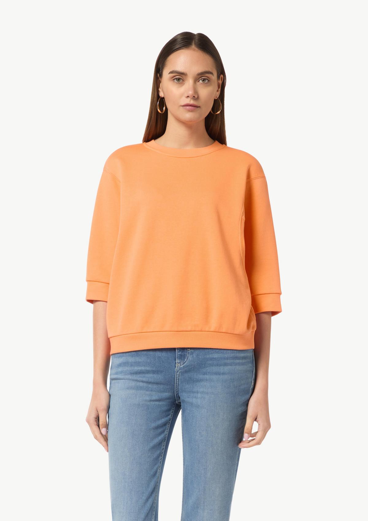 Loose-fitting sweatshirt with 3/4-length sleeves - blood