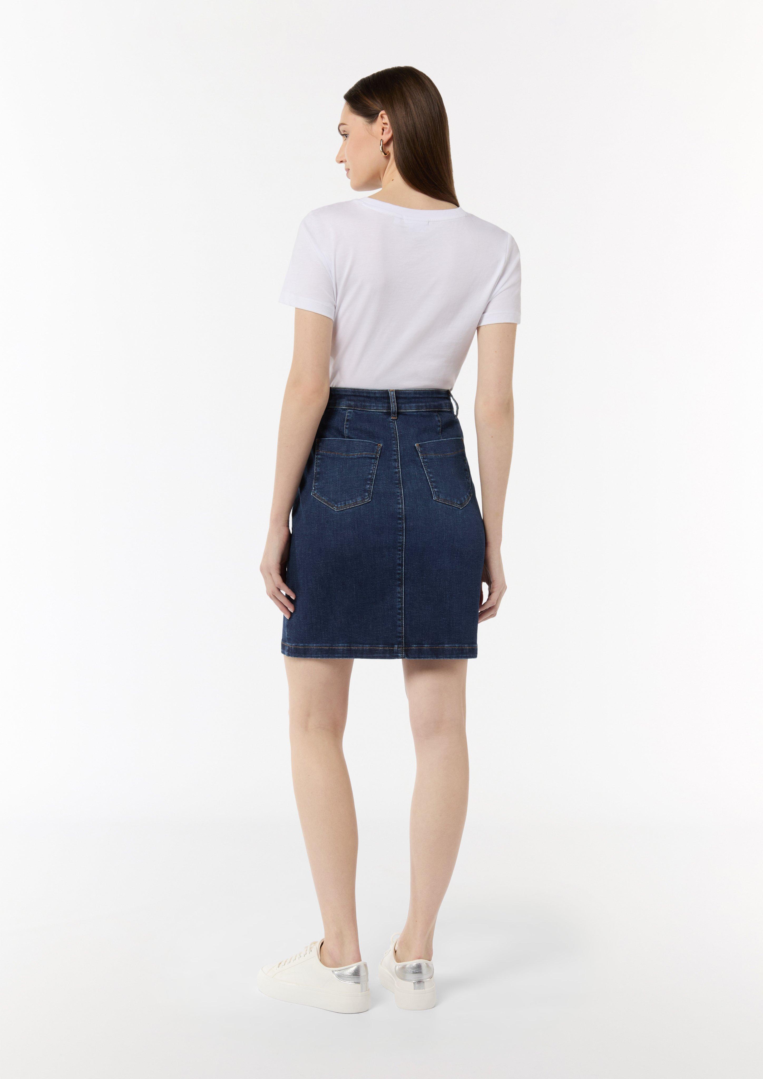 ★MEENDERI★FRONT SLIT DENIM SKIRT - SKY BLUE★正規品/送料込 MO&Co. Women's Slit Detailed Maxi Denim Skirt in Blue