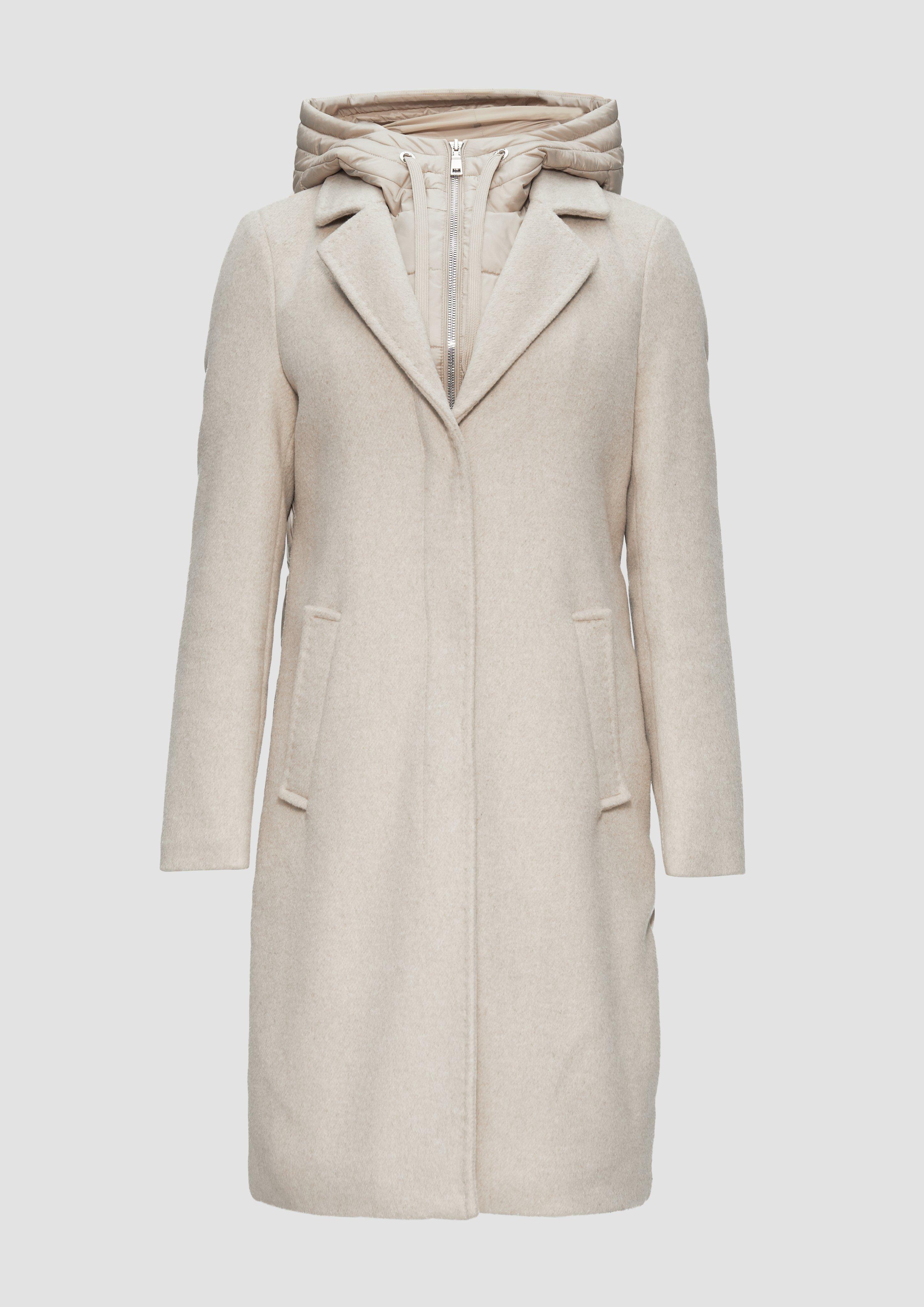 Thumbnail - s.Oliver - Mantel im Materialmix mit herausnehmbarem Einsatz, Damen, Beige