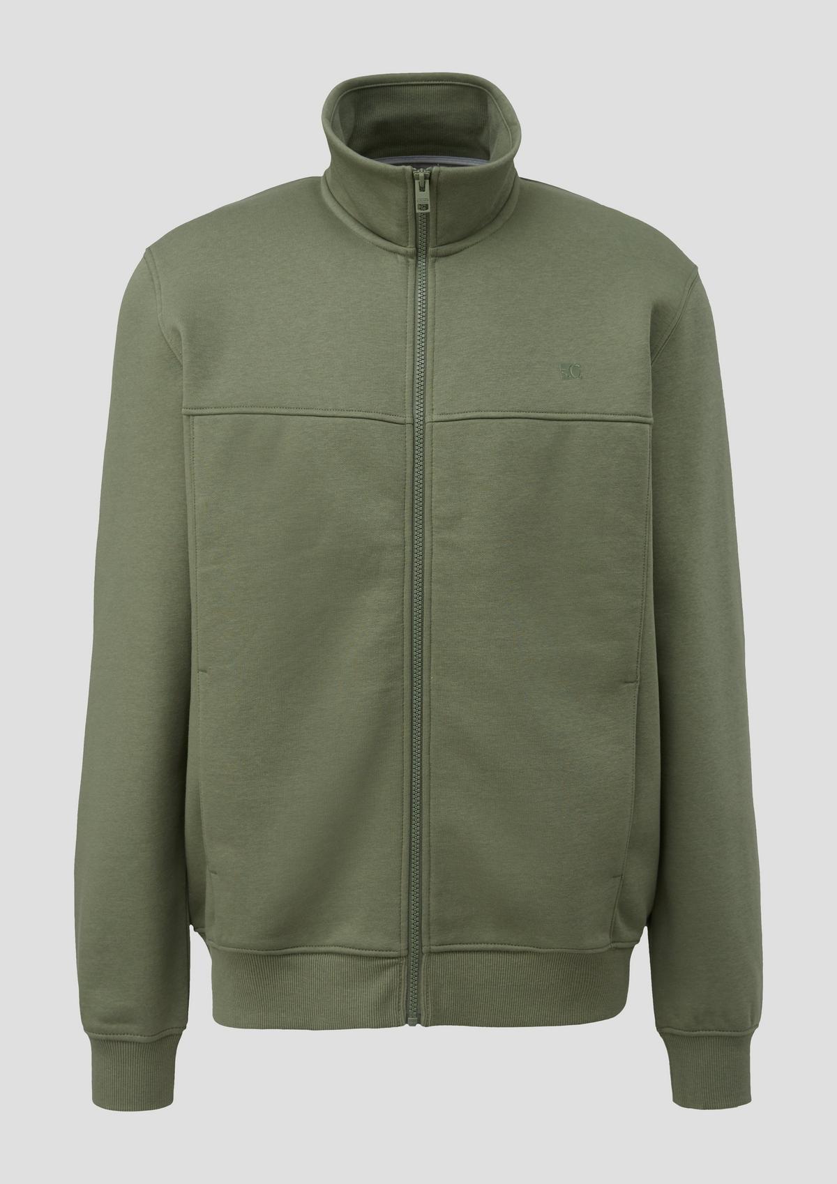 s.Oliver Sweatshirt jacket in a cotton blend