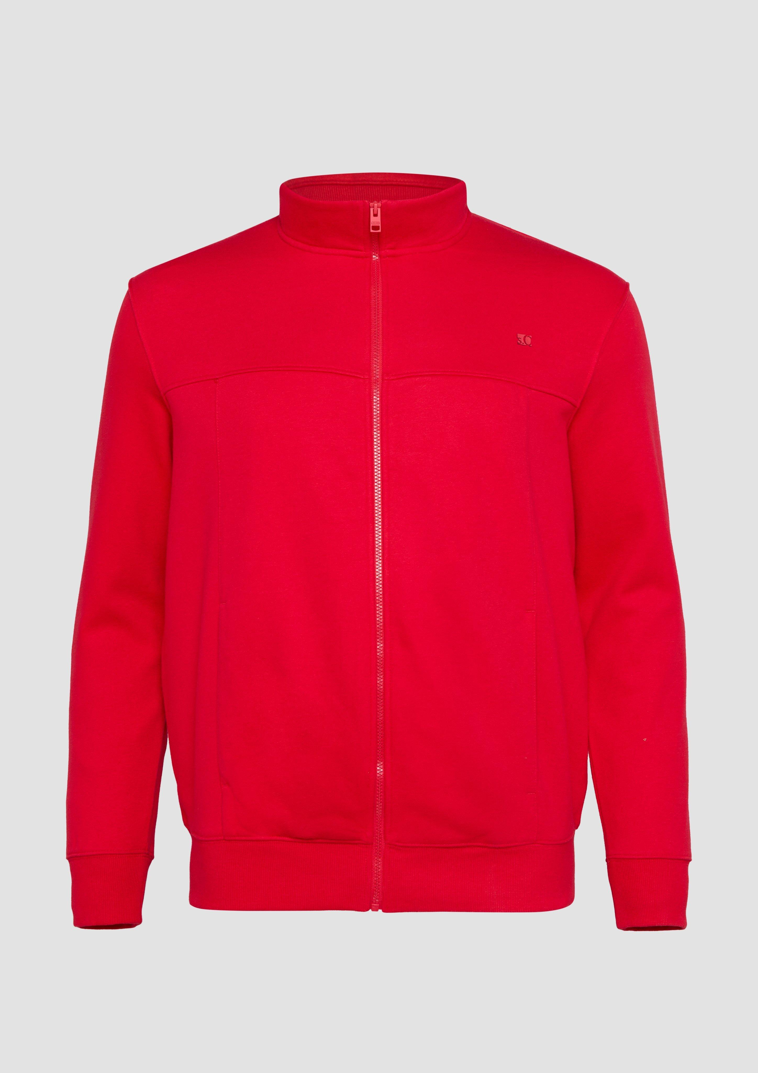 s.Oliver - Sweatjacke mit Stehkragen, Herren, rot