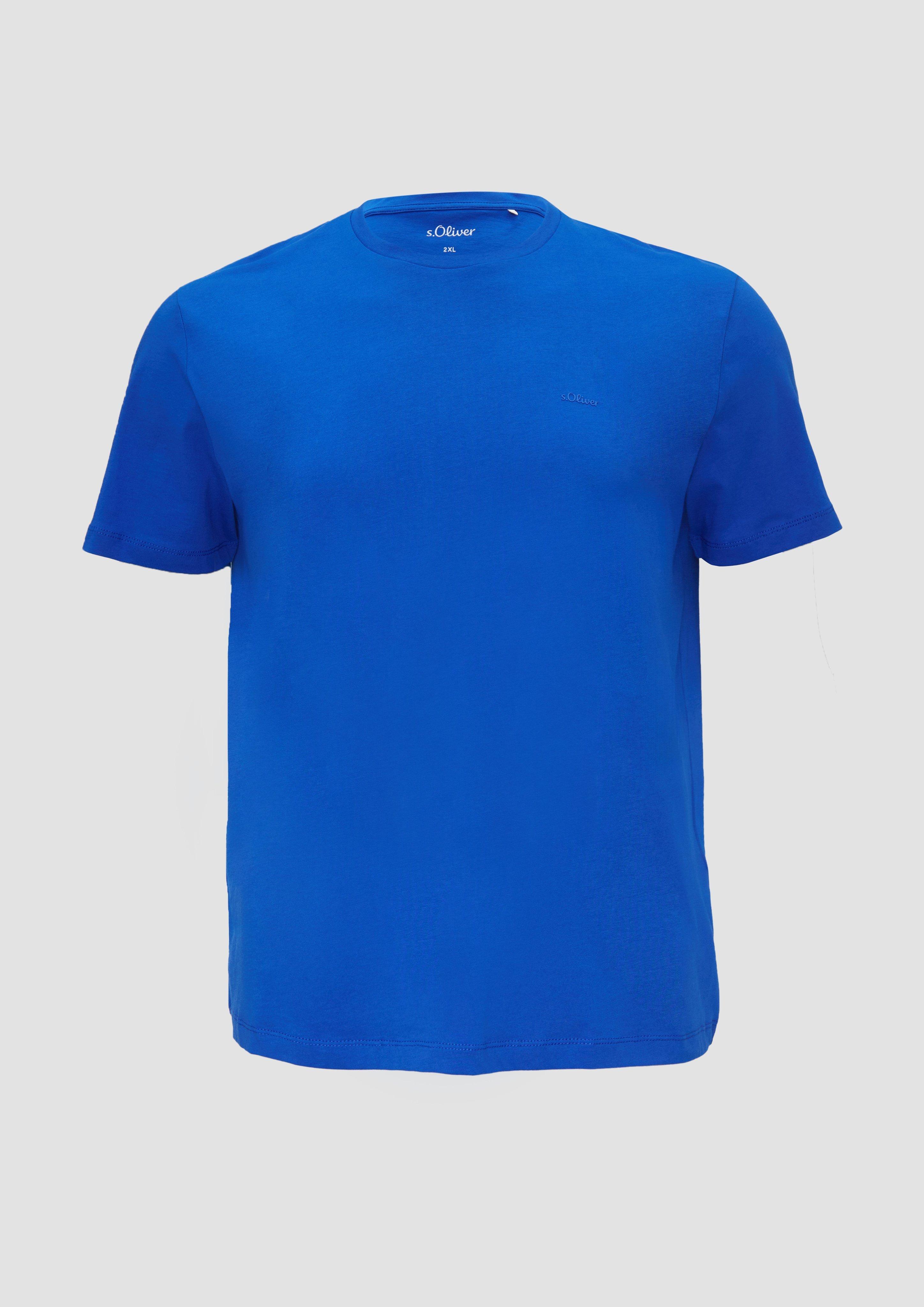 s.Oliver - T-Shirt aus reiner Baumwolle, Herren, blau