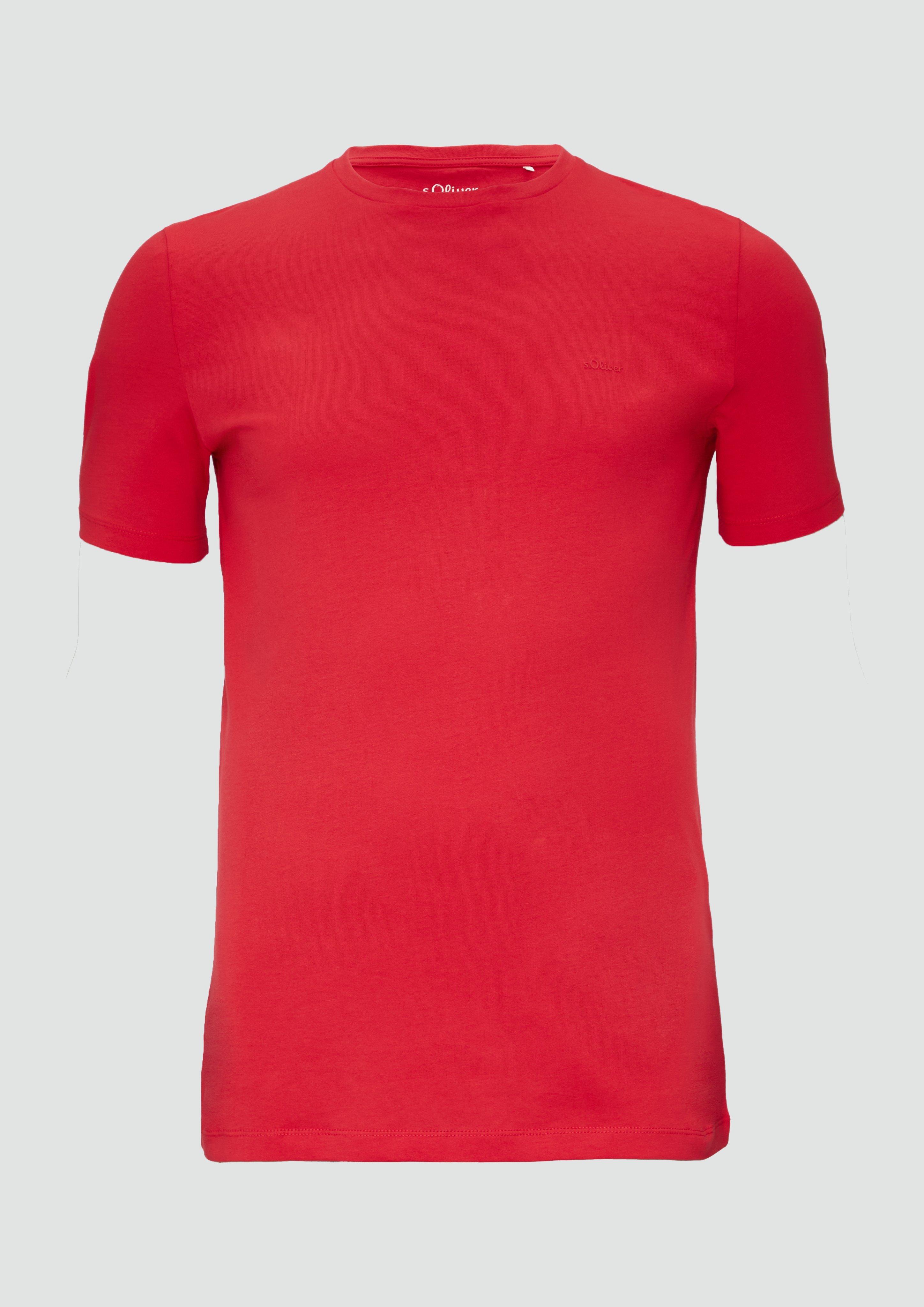 s.Oliver - T-Shirt aus reiner Baumwolle, Herren, rot