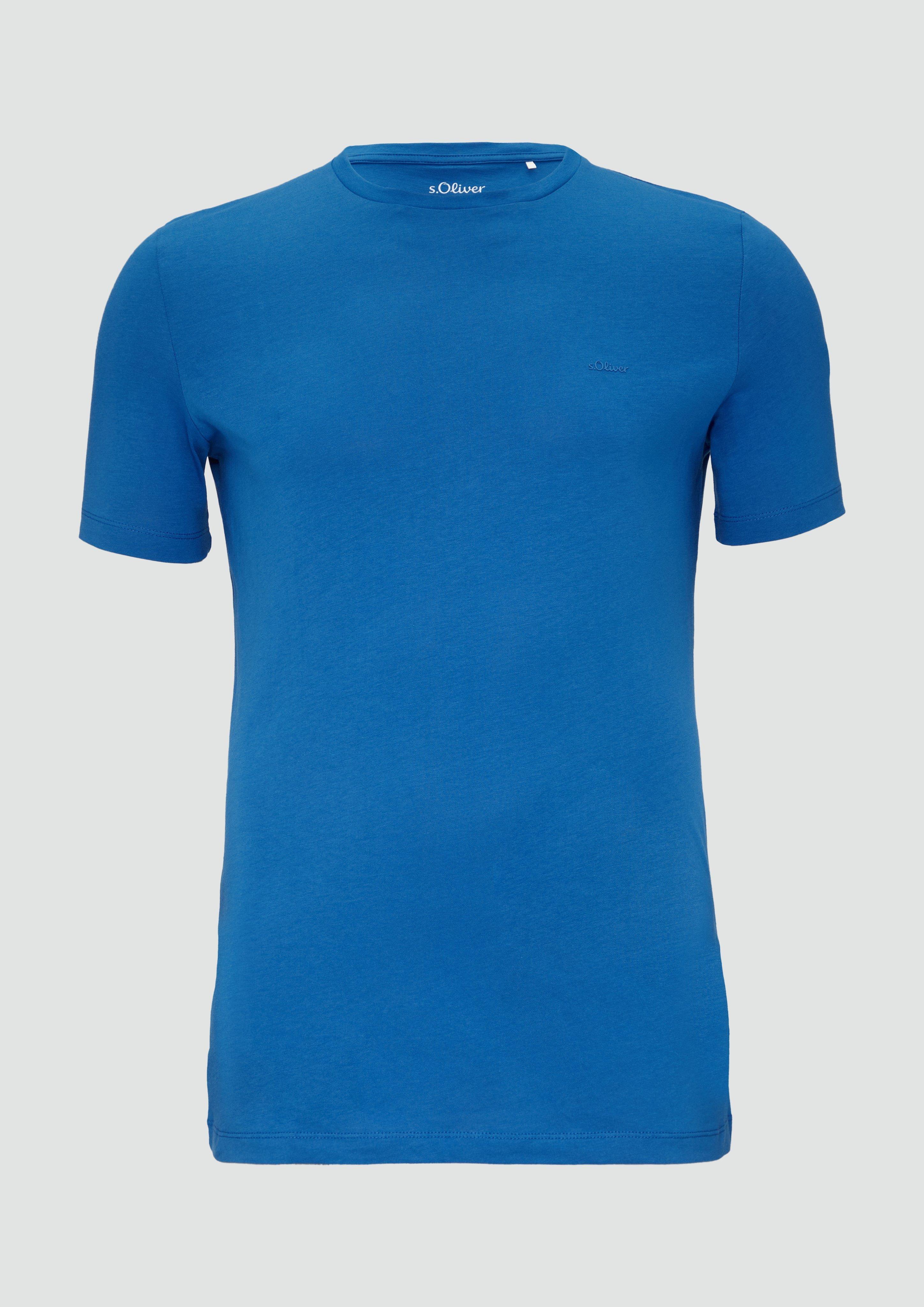 s.Oliver - T-Shirt aus reiner Baumwolle, Herren, blau