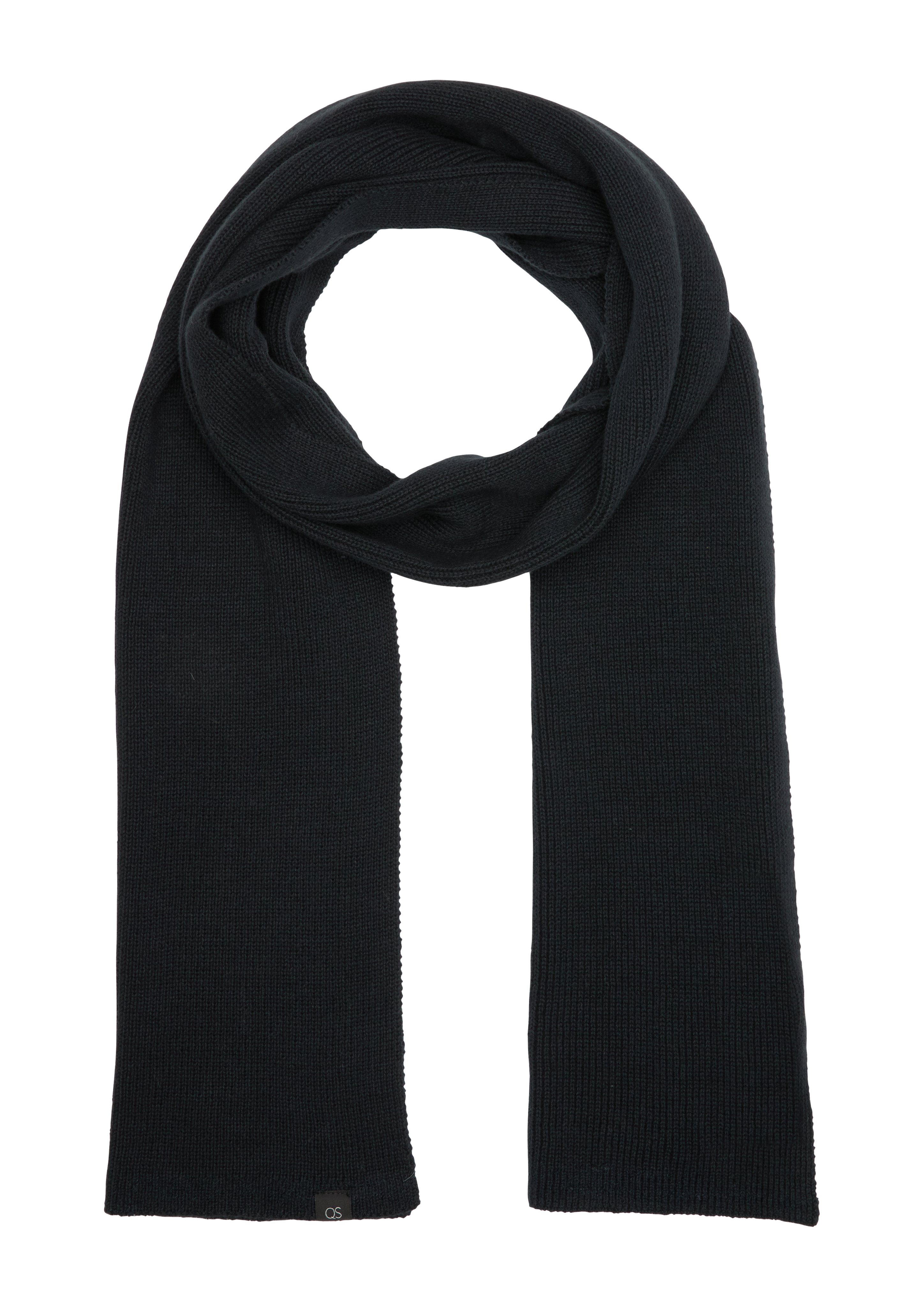 QS - Schal aus Baumwollstrick, Herren, blau