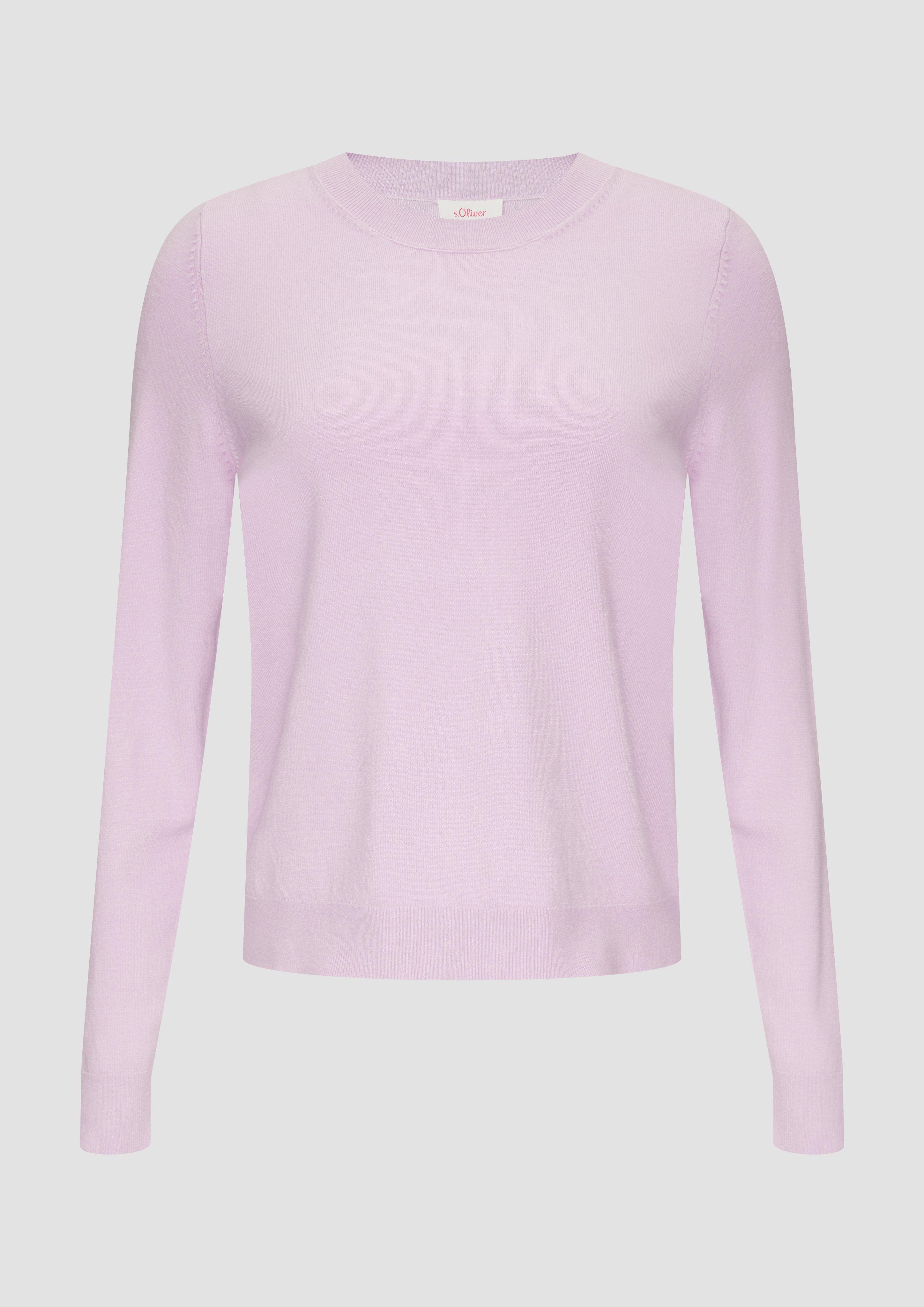 s.Oliver - Strickpullover aus Viskosemix, Damen, lila