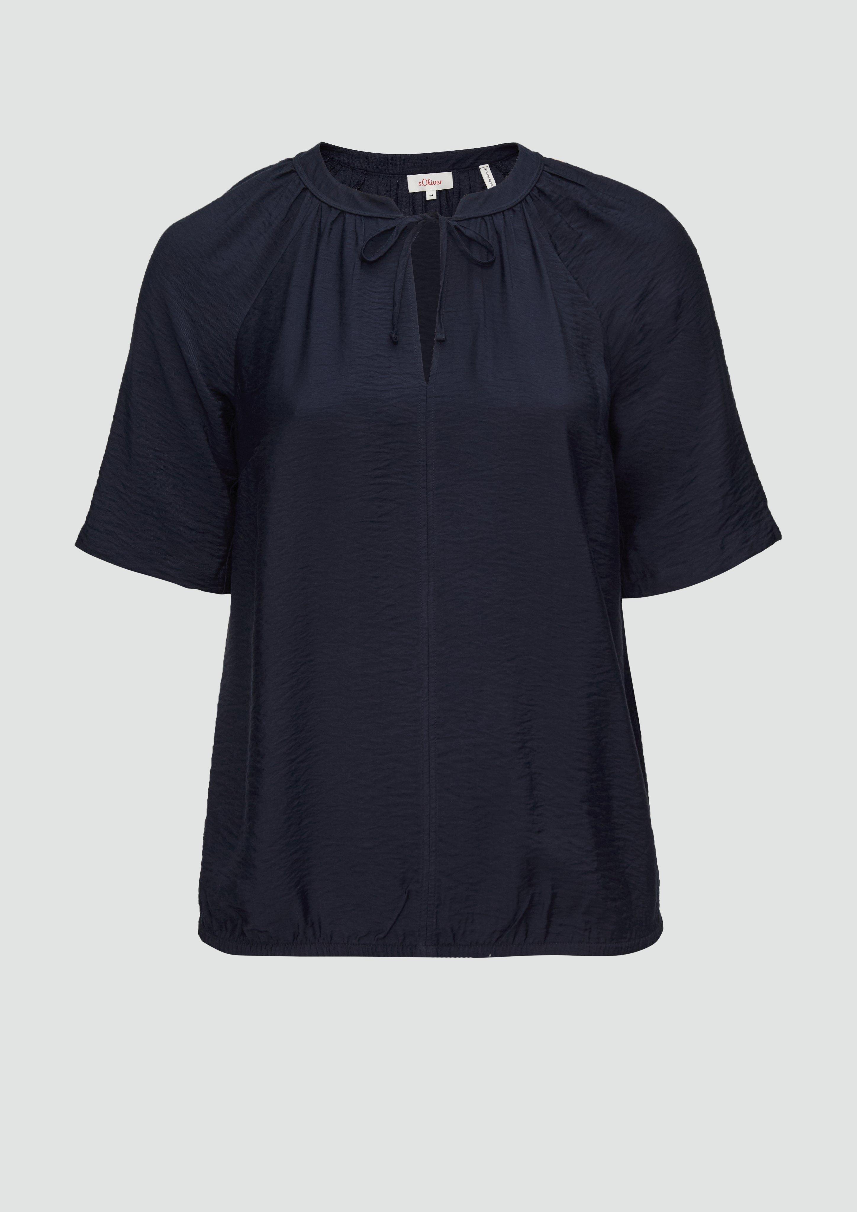 s.Oliver - Bluse aus strukturierter Viskose, Damen, blau