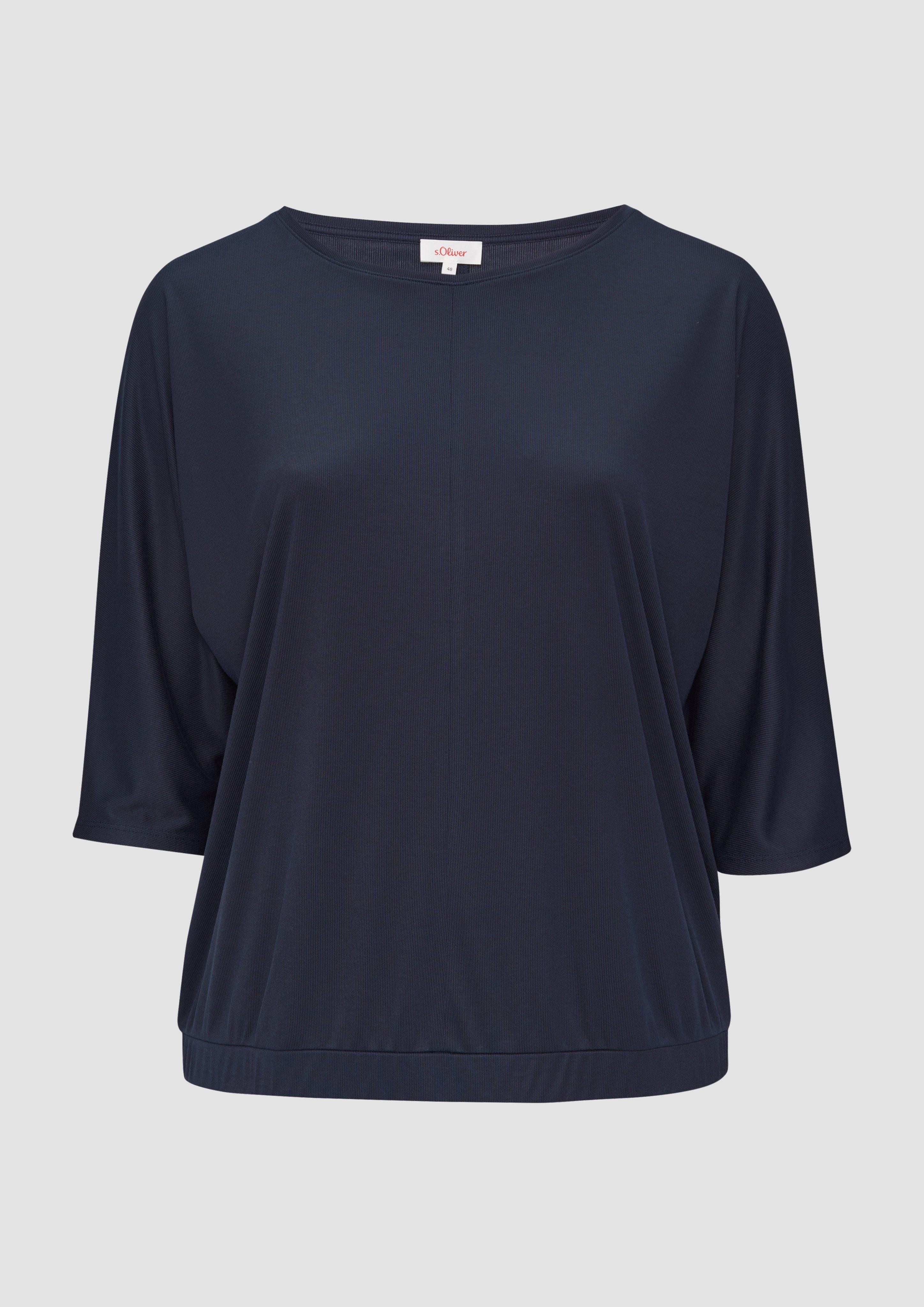 s.Oliver - O-Shape-Shirt mit Fledermausarm, Damen, blau