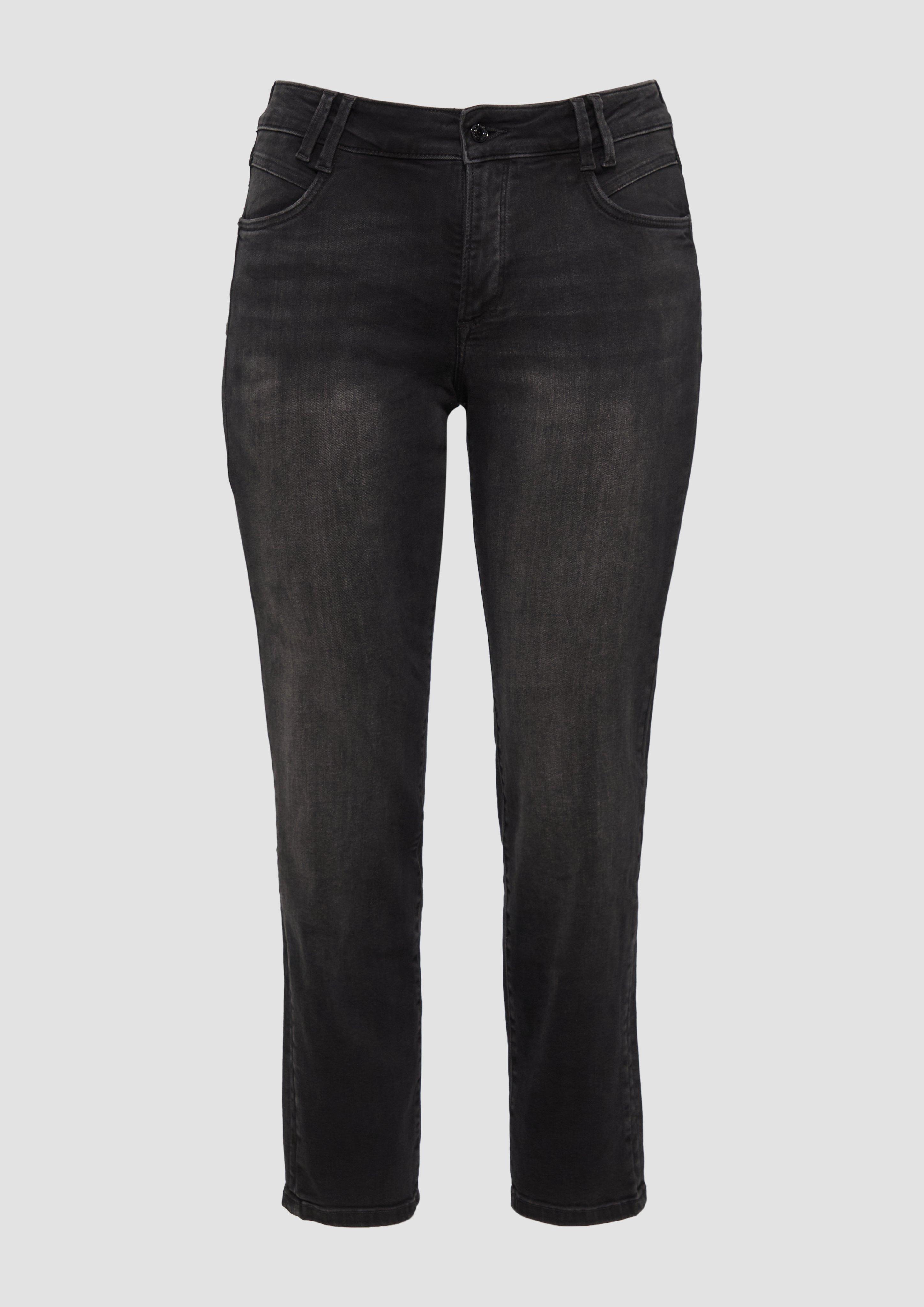 Thumbnail - s.Oliver - Jeans / Curvy Fit / Mid Rise / Slim Tapered Leg, Damen, grau