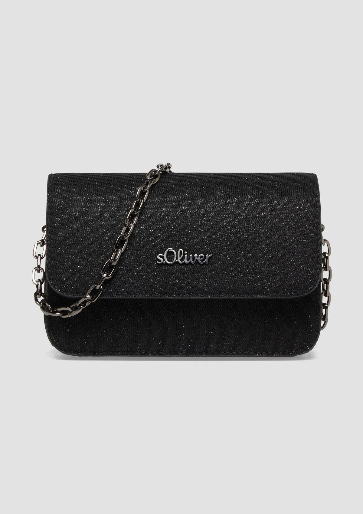 Shoulder bag with a shimmering effect black s.Oliver