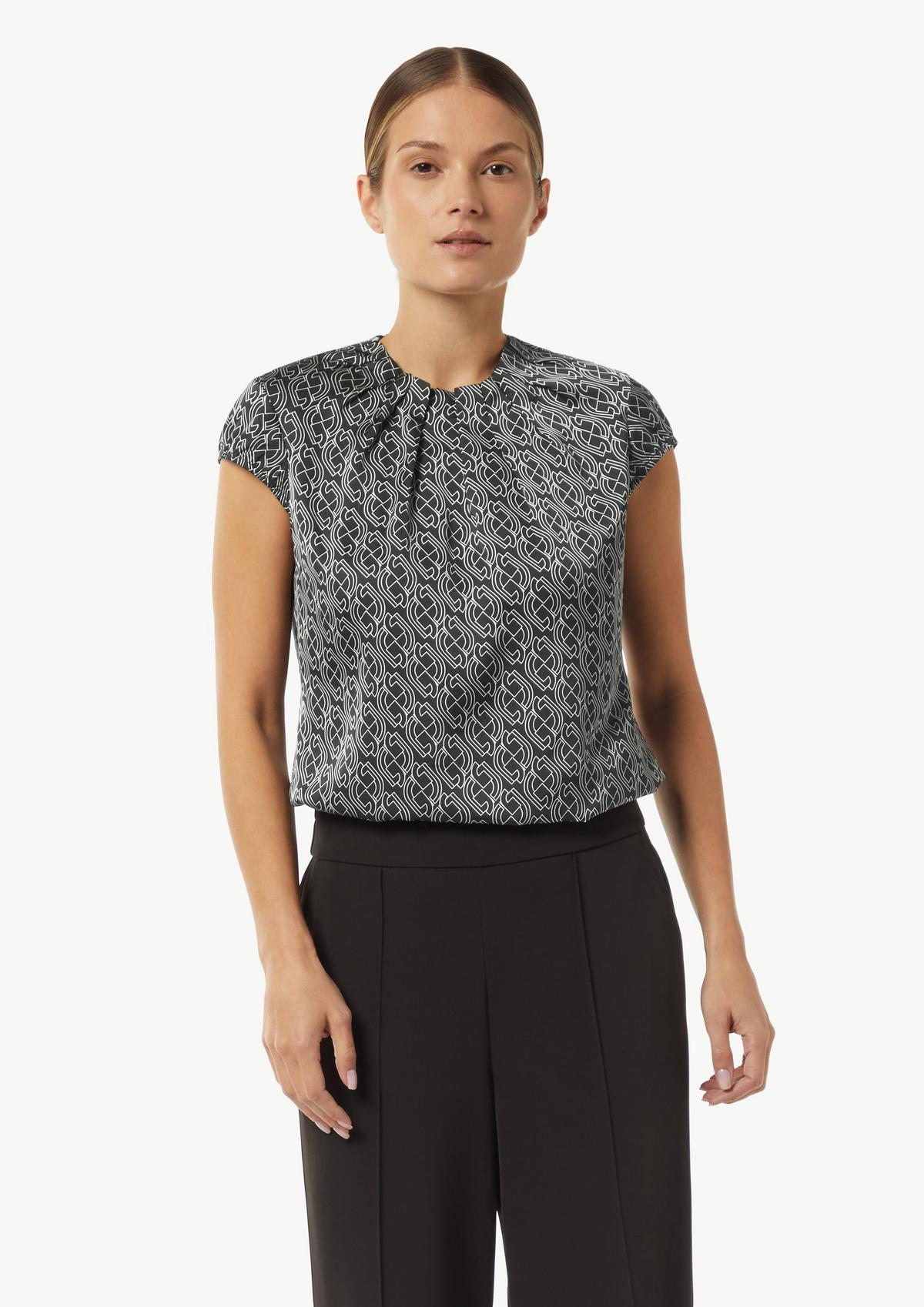 Maemi Satin Gathered Blouse