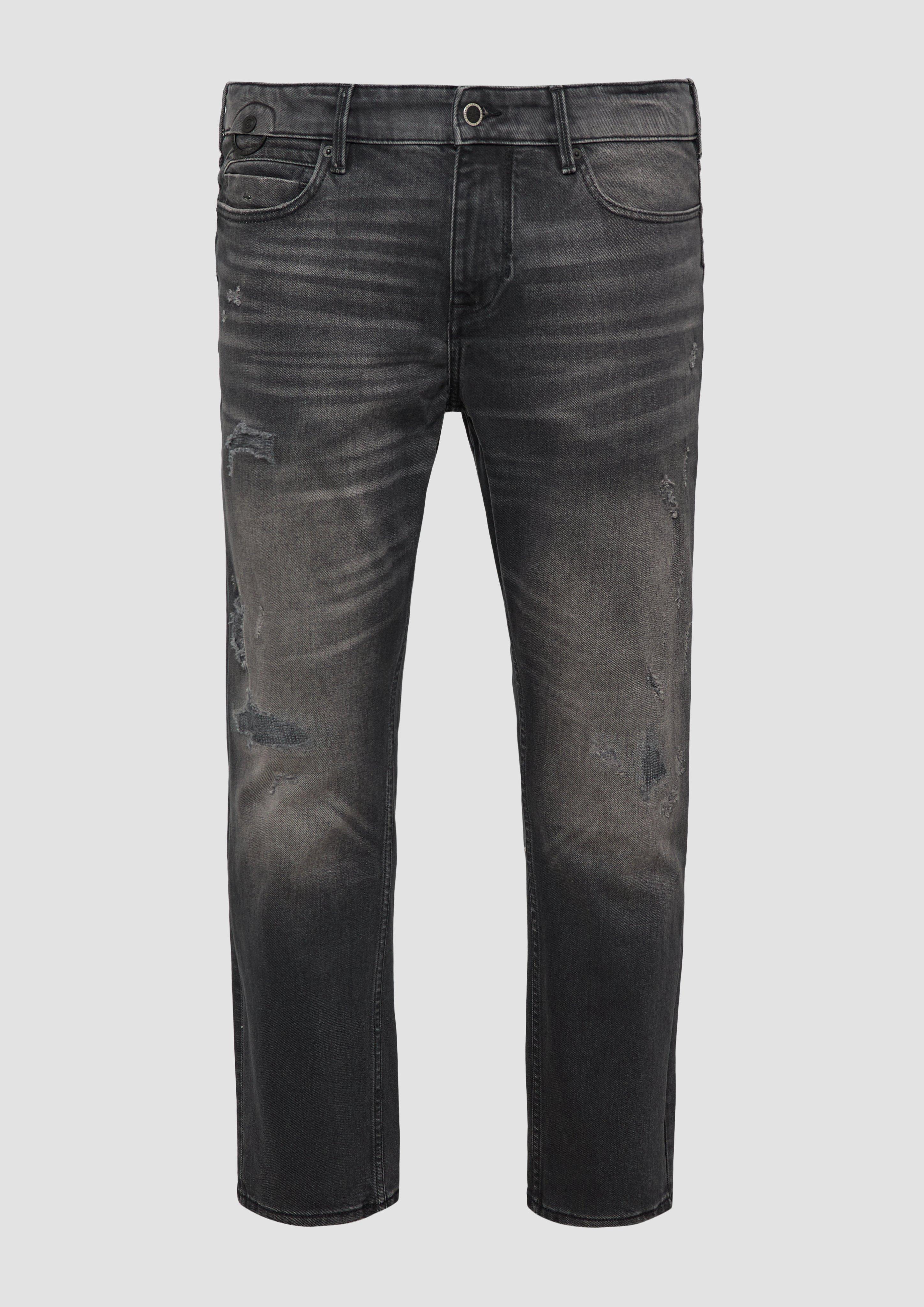 s.Oliver - Jeans Casby / Relaxed Fit / High Rise / Straight Leg, Herren, grau