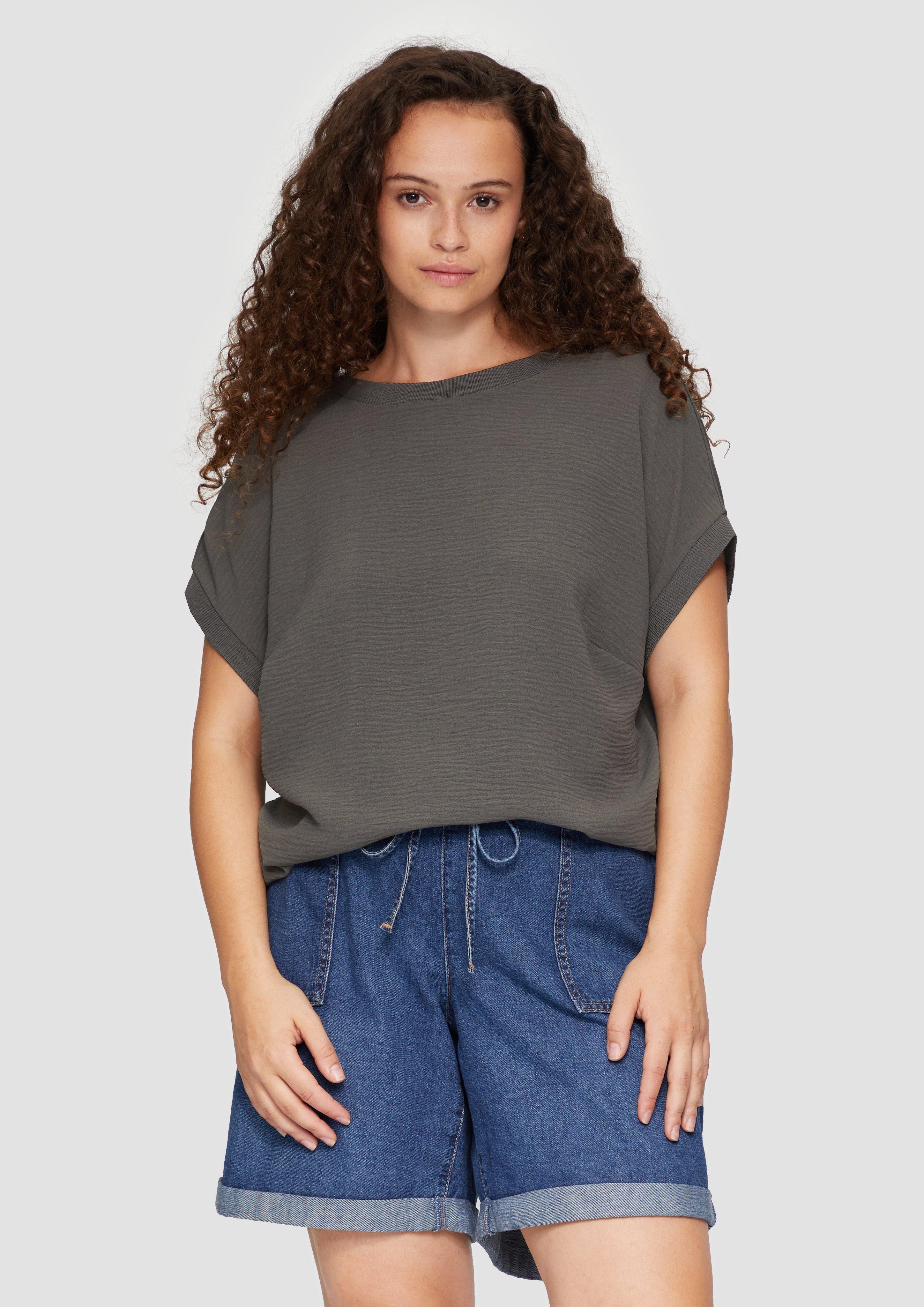 S.Oliver Materialmix-T-Shirt im Loose Fit