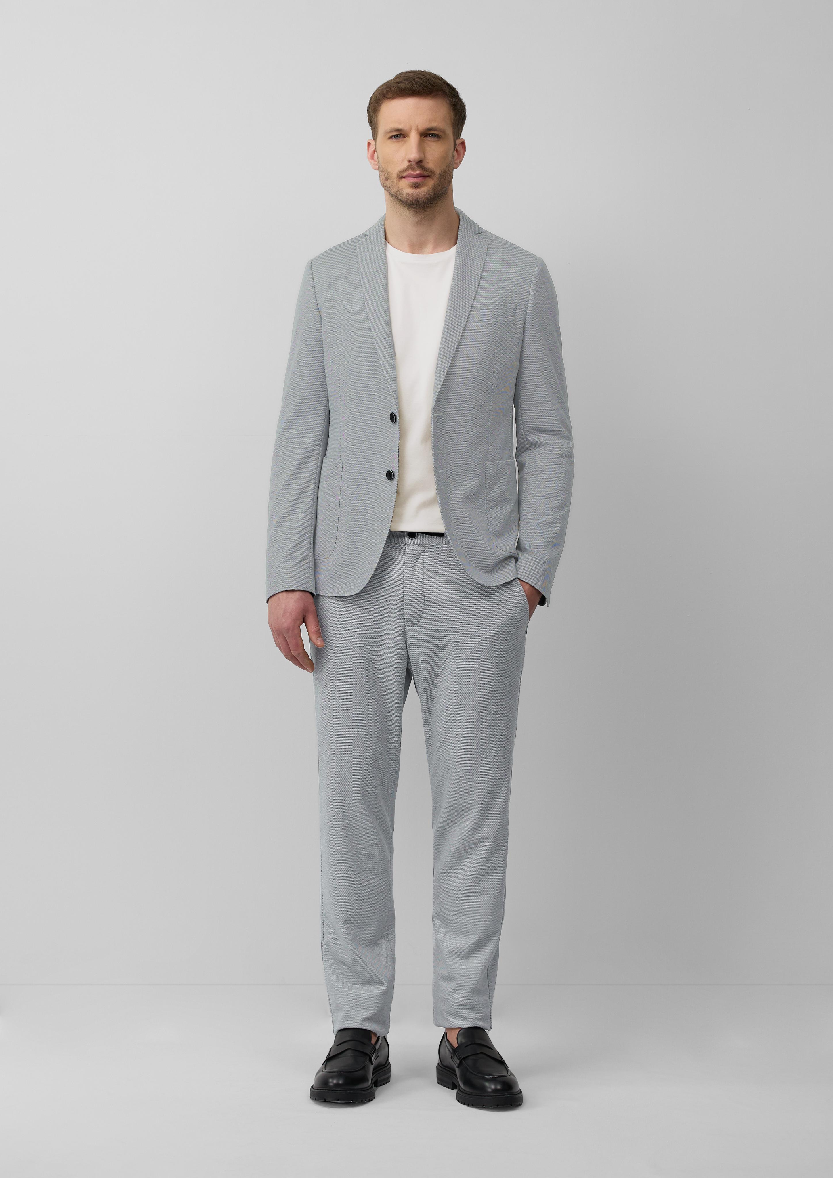 s.O JOGG: Suit jacket in two-tone piqué jersey - grey | s.Oliver s.O JOGG: Suit jacket in two-tone piqué jersey - grey | s.Oliver