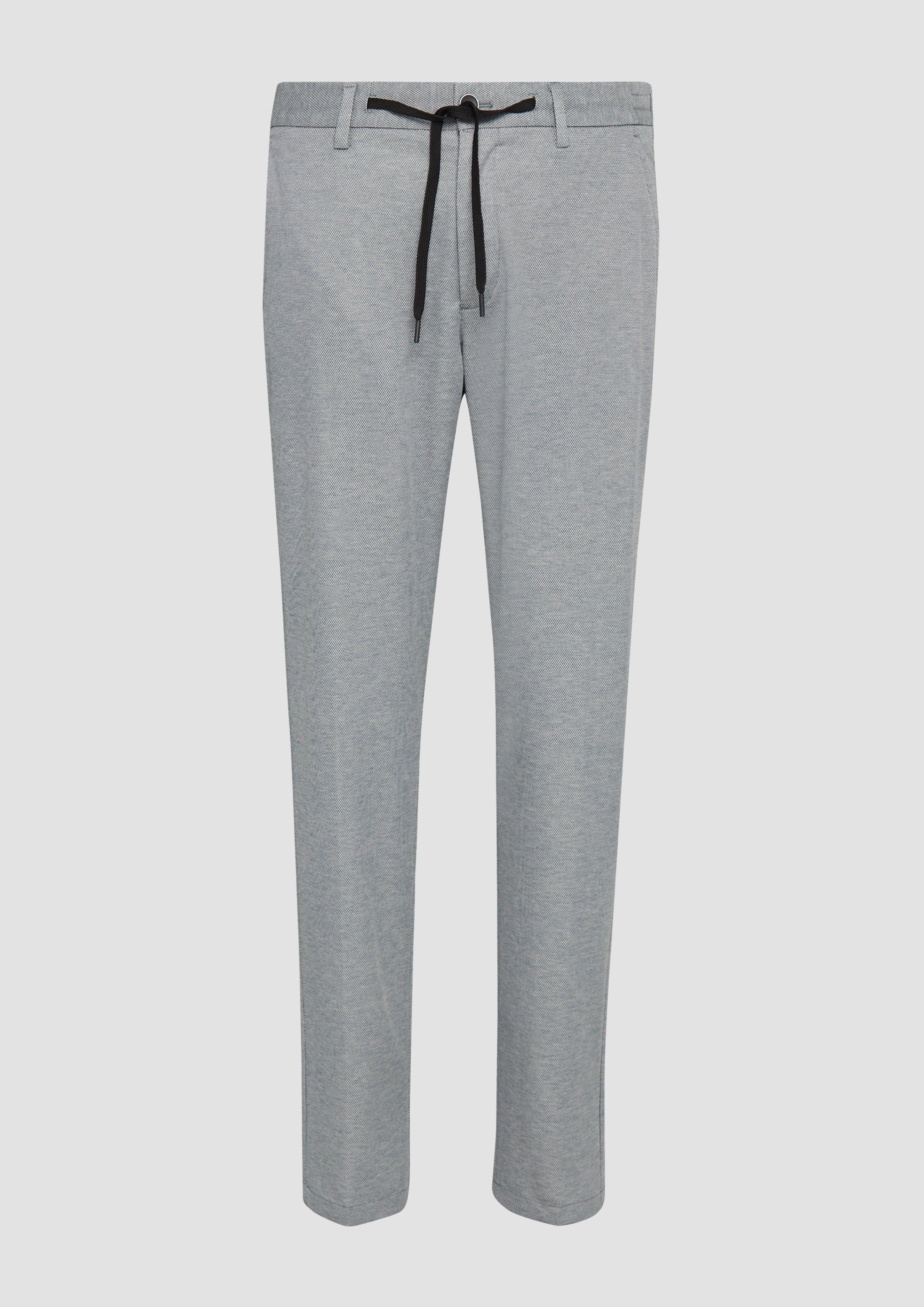 s.O JOGG: Suit trousers in two-tone piqué jersey - grey | s s.O JOGG: Suit trousers in two-tone piqué jersey - grey | s