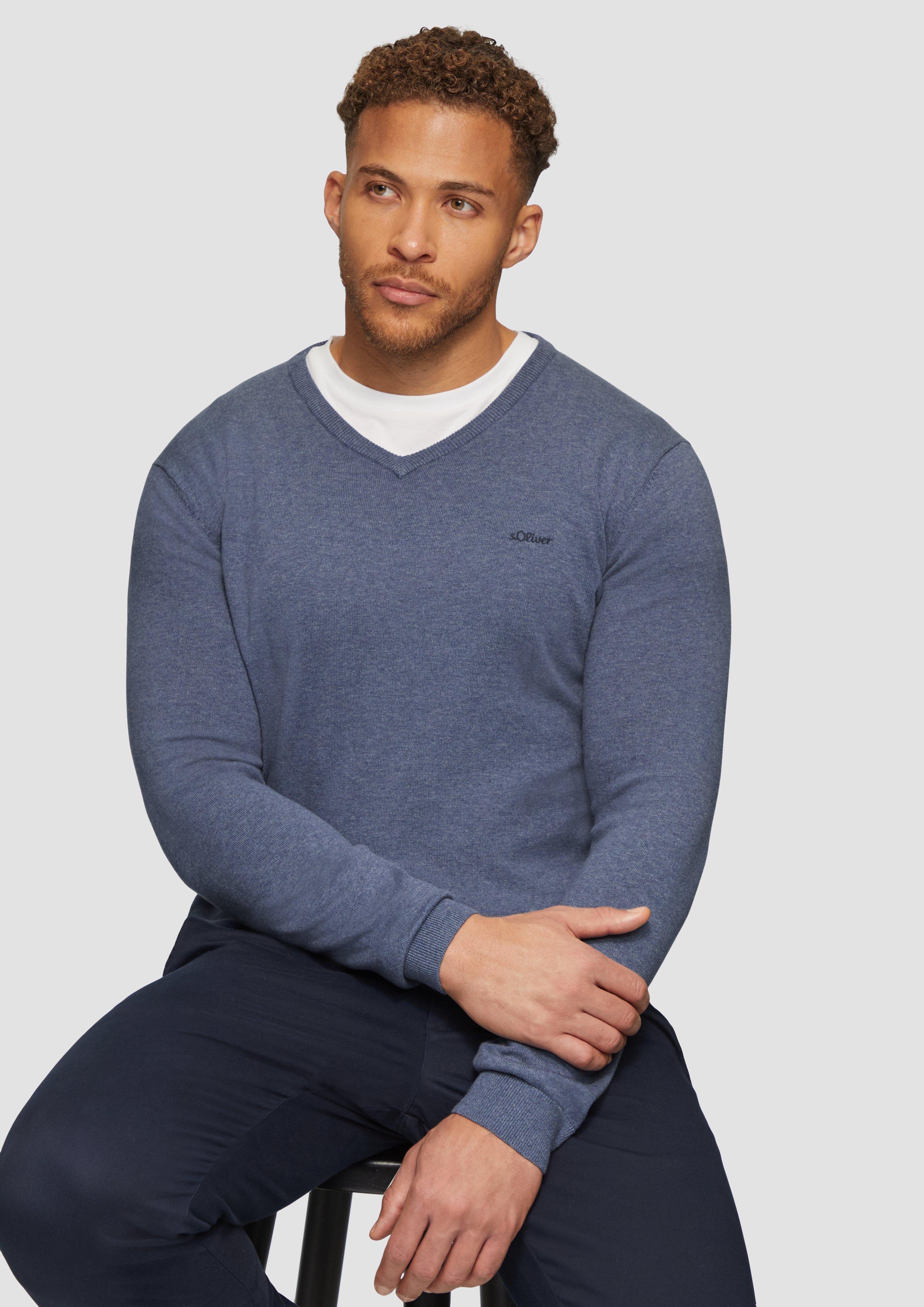 S.Oliver Strickpullover mit Logo-Stickerei