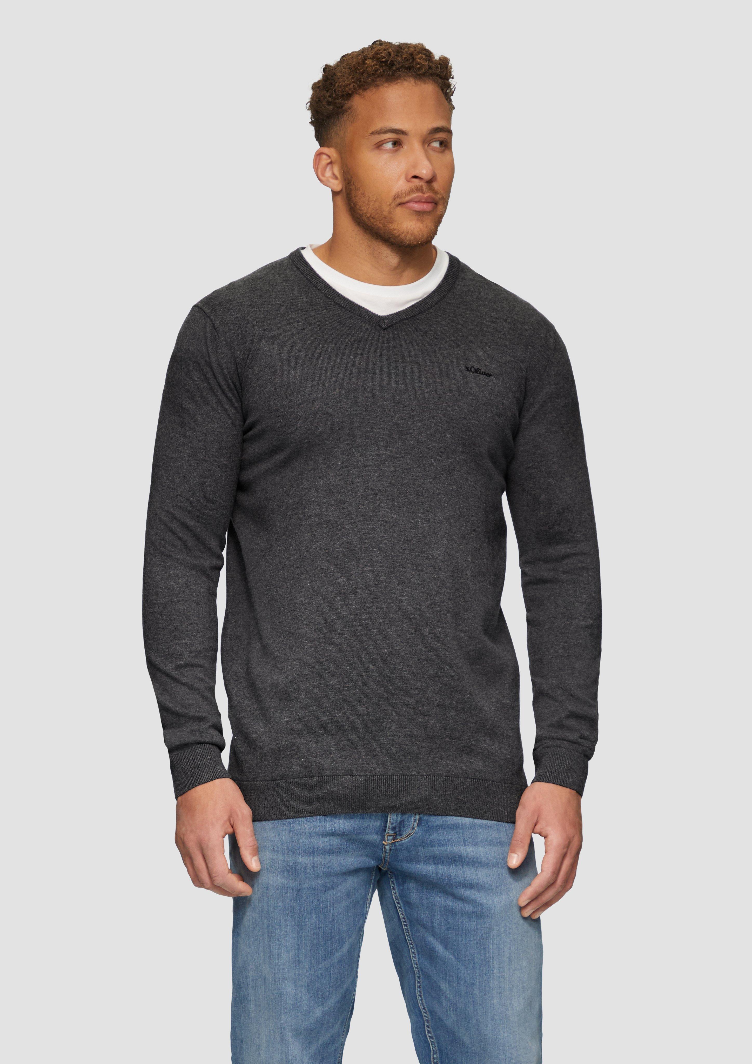 S.Oliver Strickpullover mit Logo-Stickerei