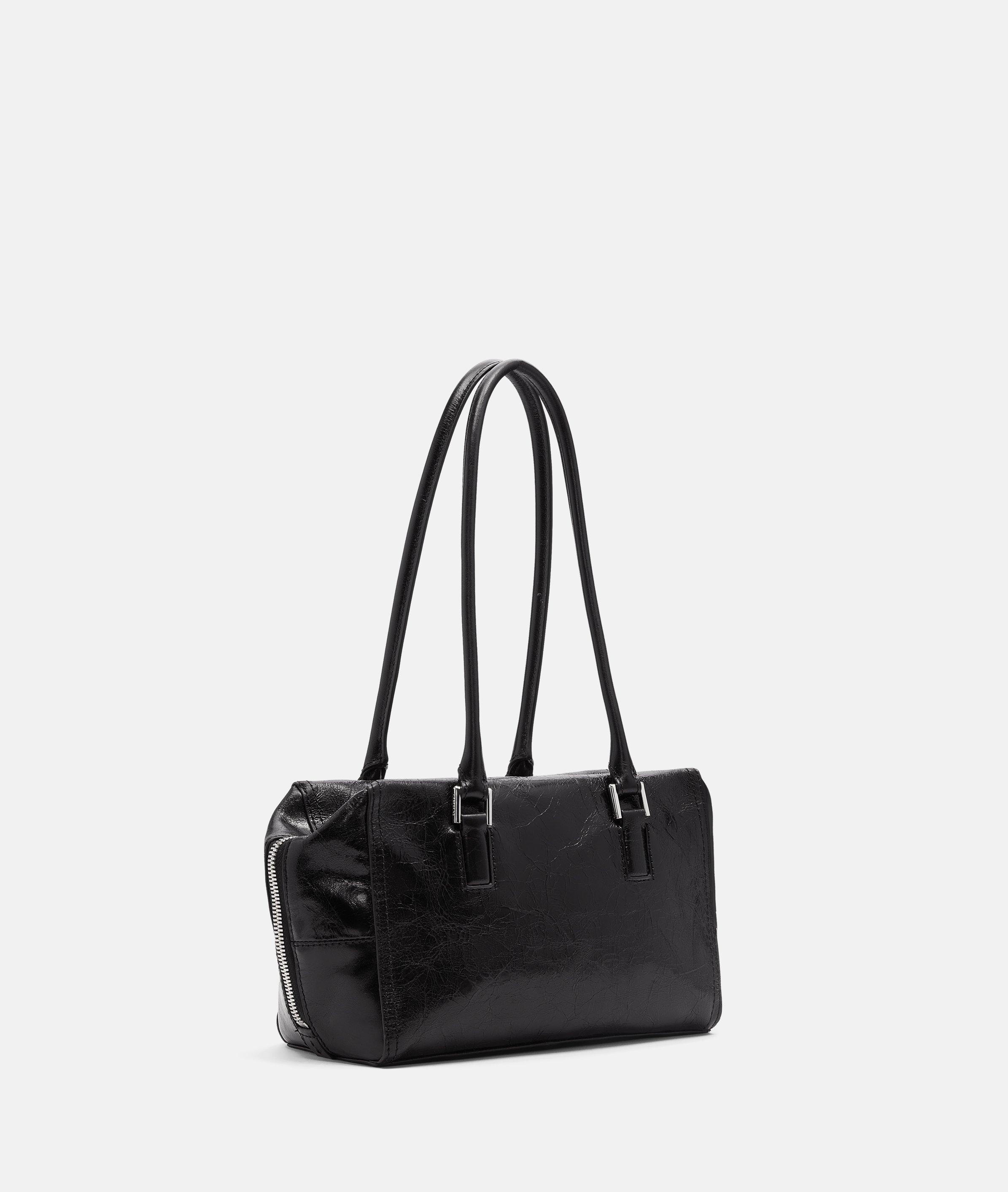 Thumbnail - Liebeskind Berlin - Kleine Bowling Bag aus Lackleder -  schwarz